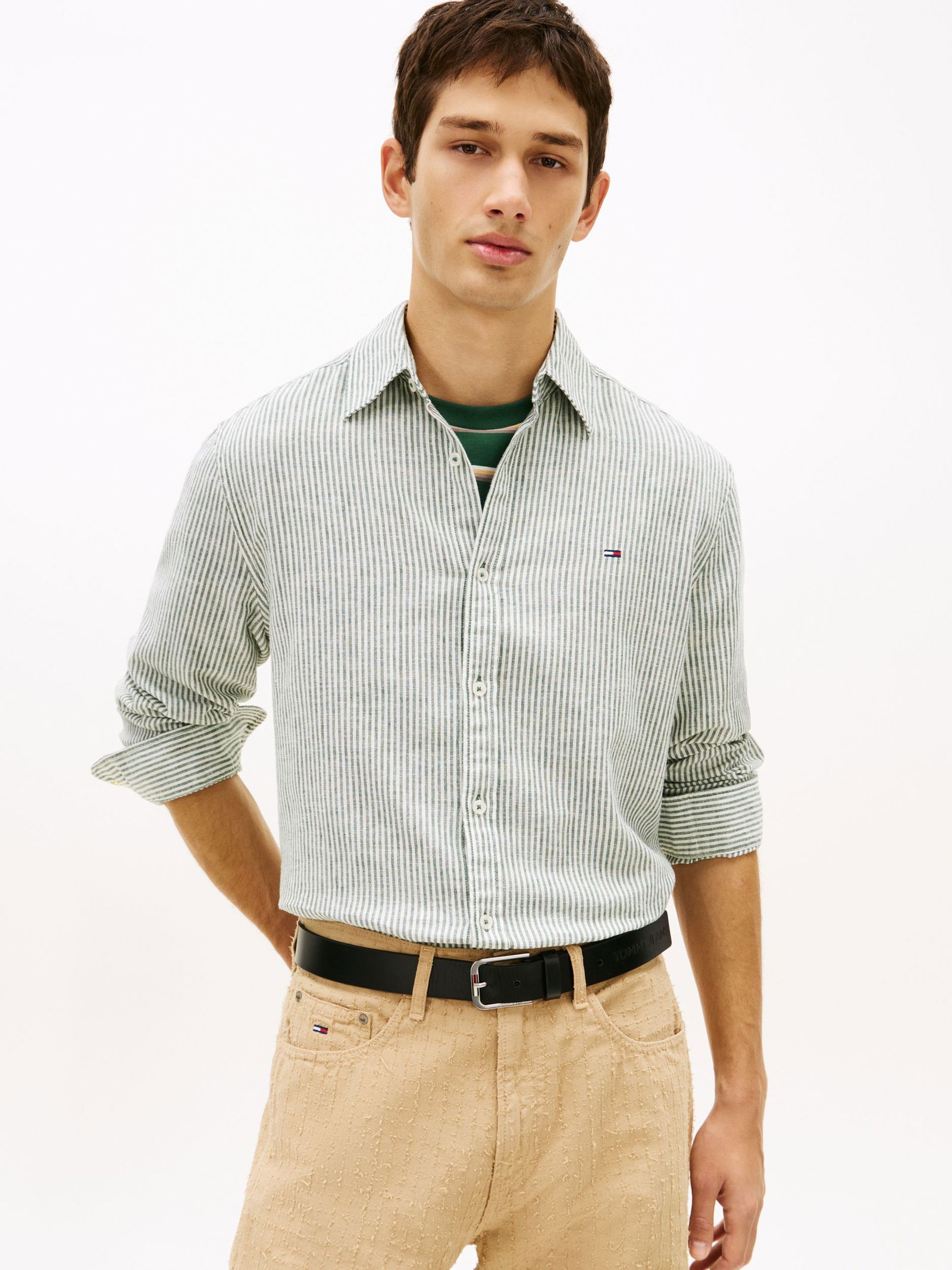 Tommy Jeans |  Tommy Jeans Hemd Super Slim Fit  | S | Mid Blue