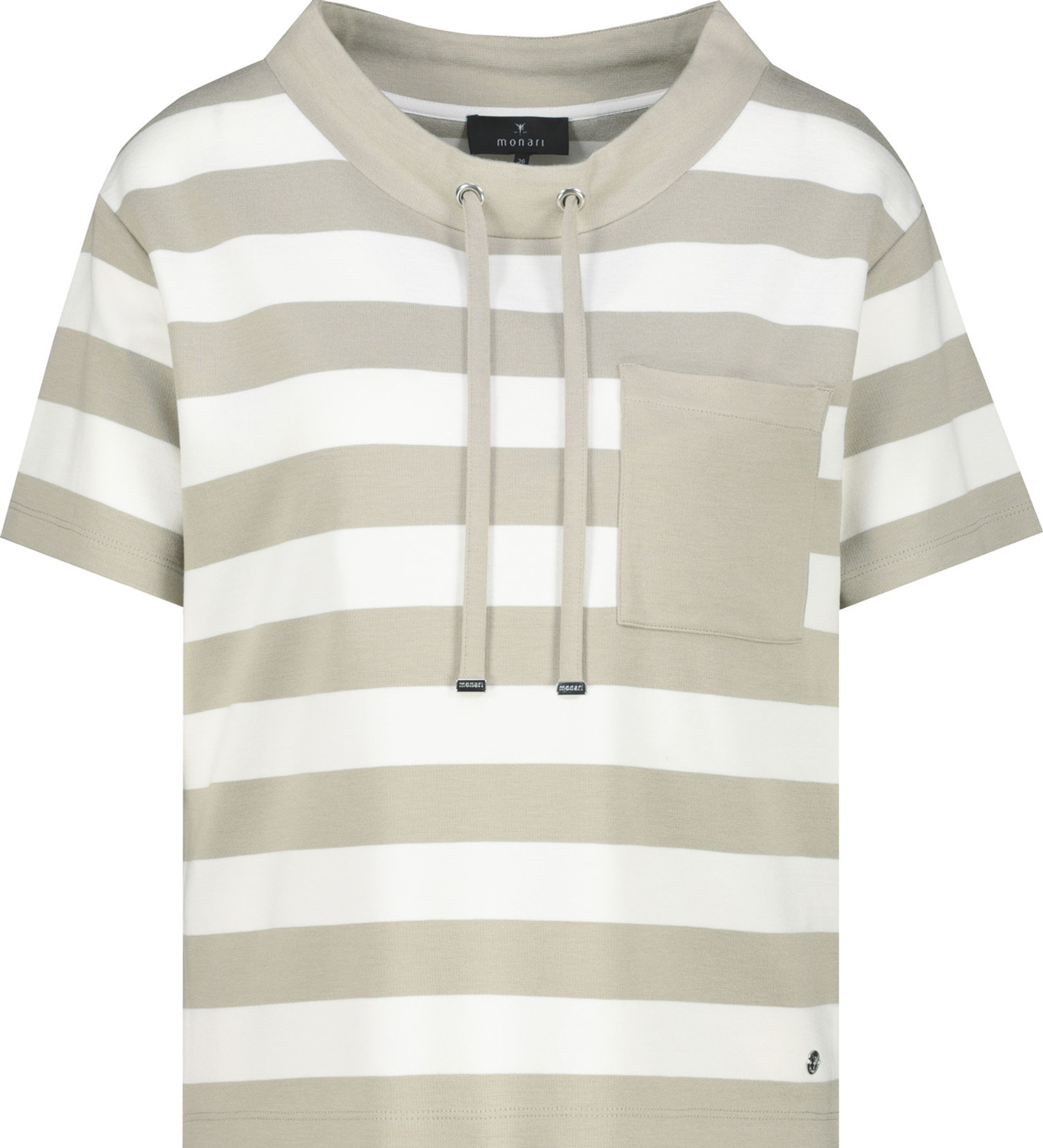 Monari |  T-Shirt, bamboo ringel | 40