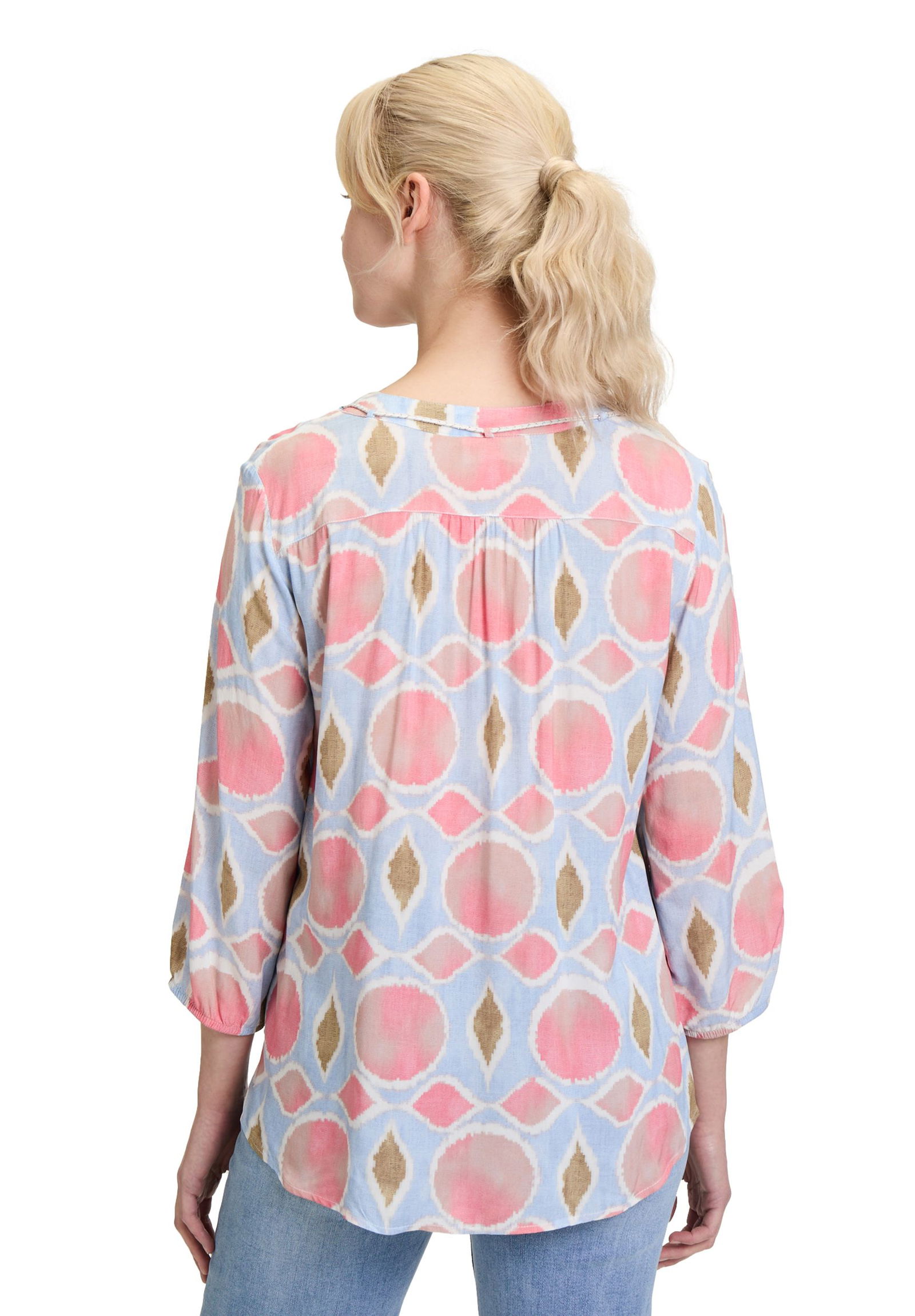 Cartoon |  Cartoon Druckbluse  | 40 | rosé/blue