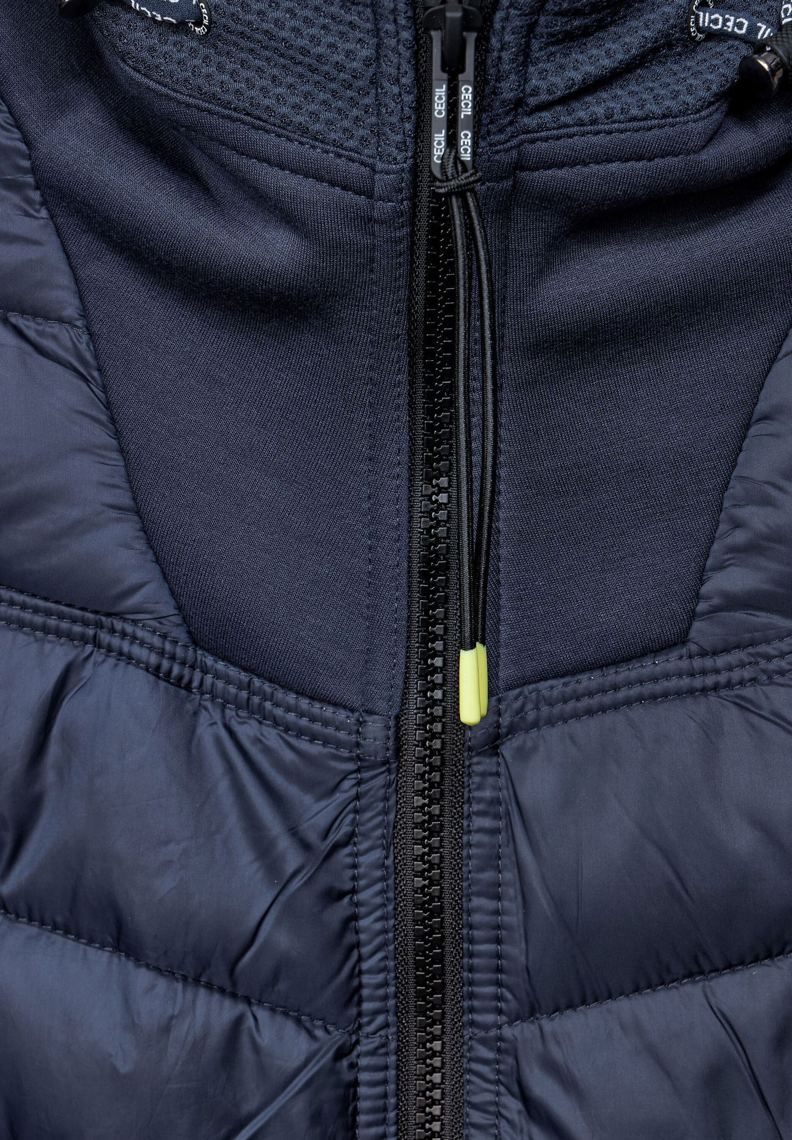 CECIL |  Scubajacke im Materialmix | S | navy blue