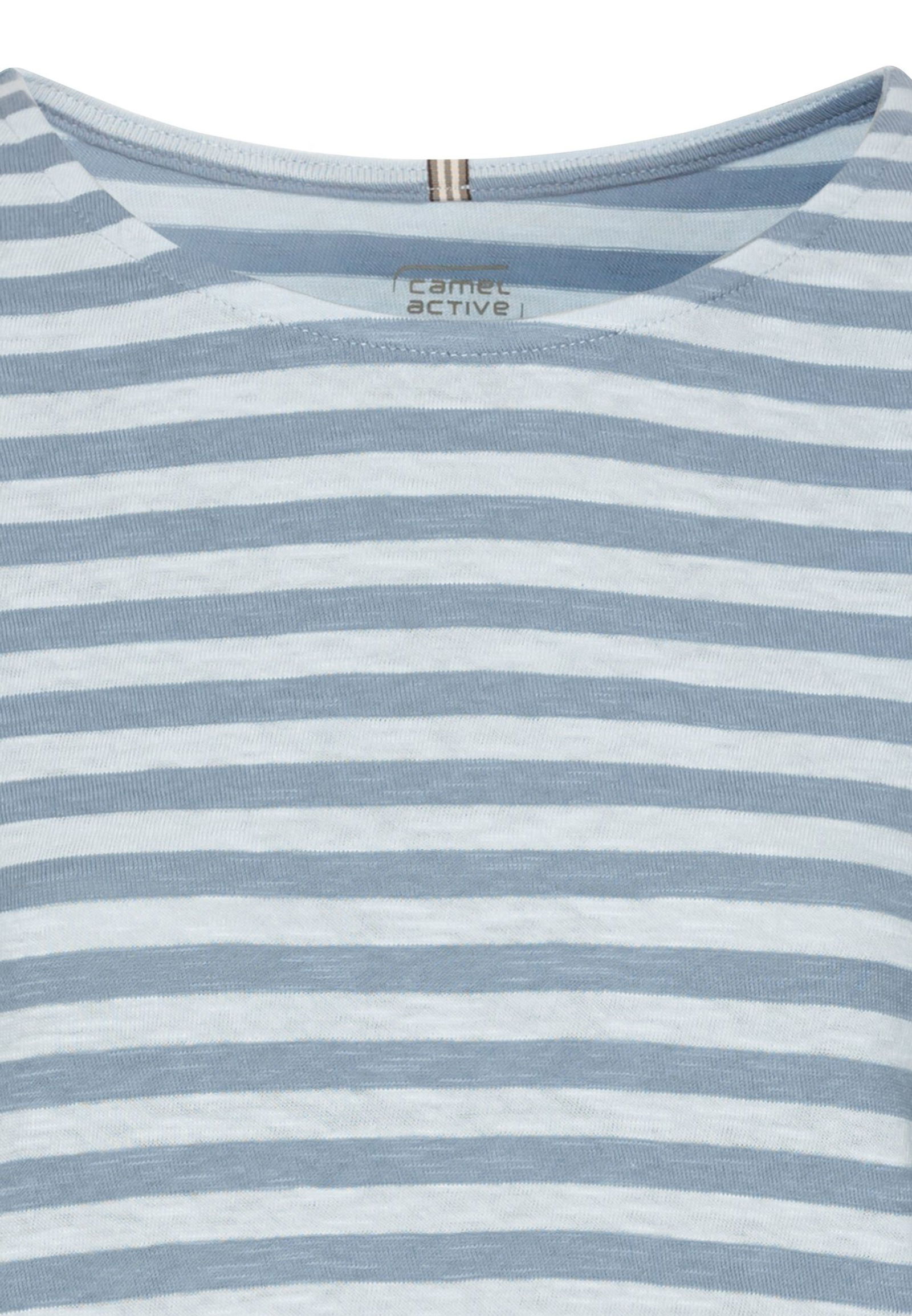 Camel Active | Streifenshirt aus Organic Cotton | S | denim blue