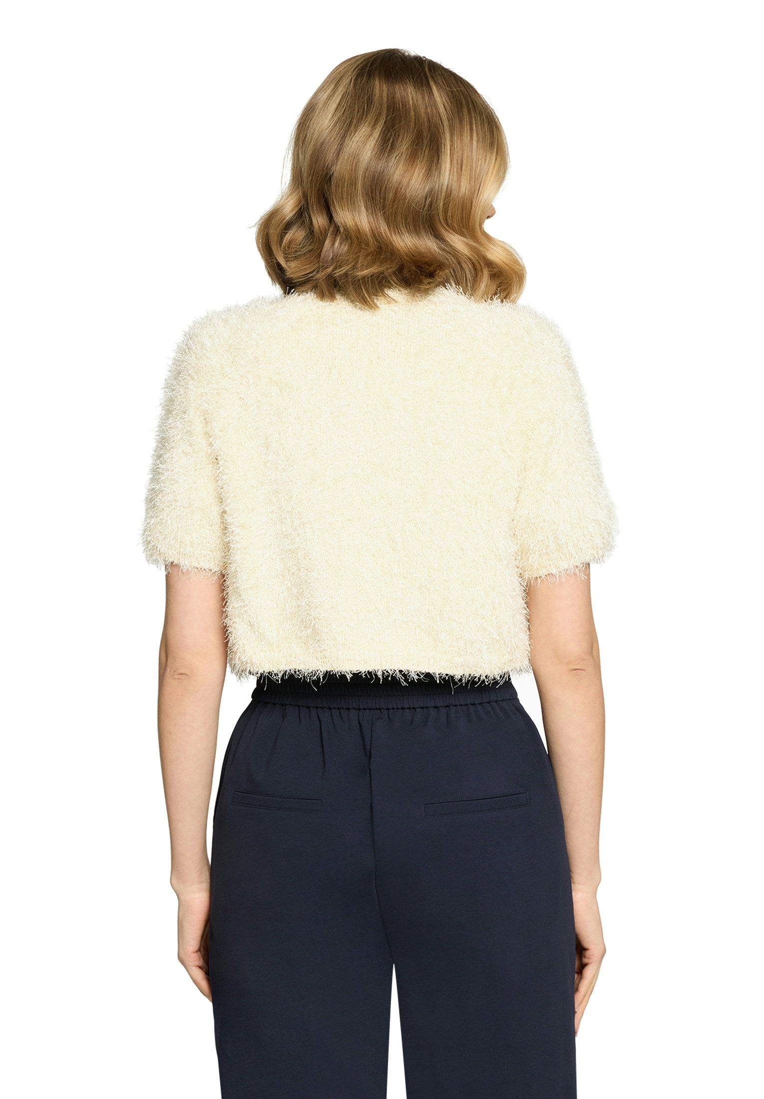 Strickjacke Kurz 1/2 Arm, Pearled Ivory #4