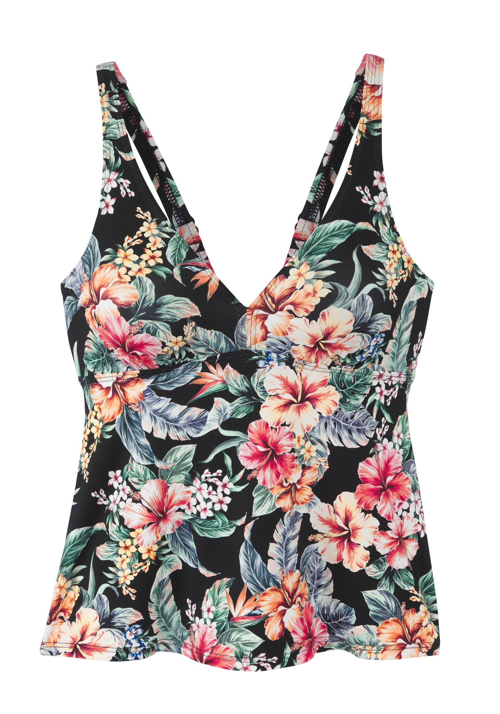 Lascana |  LASCANA OT Tankini mit Bügel Bade | 38/E | black print