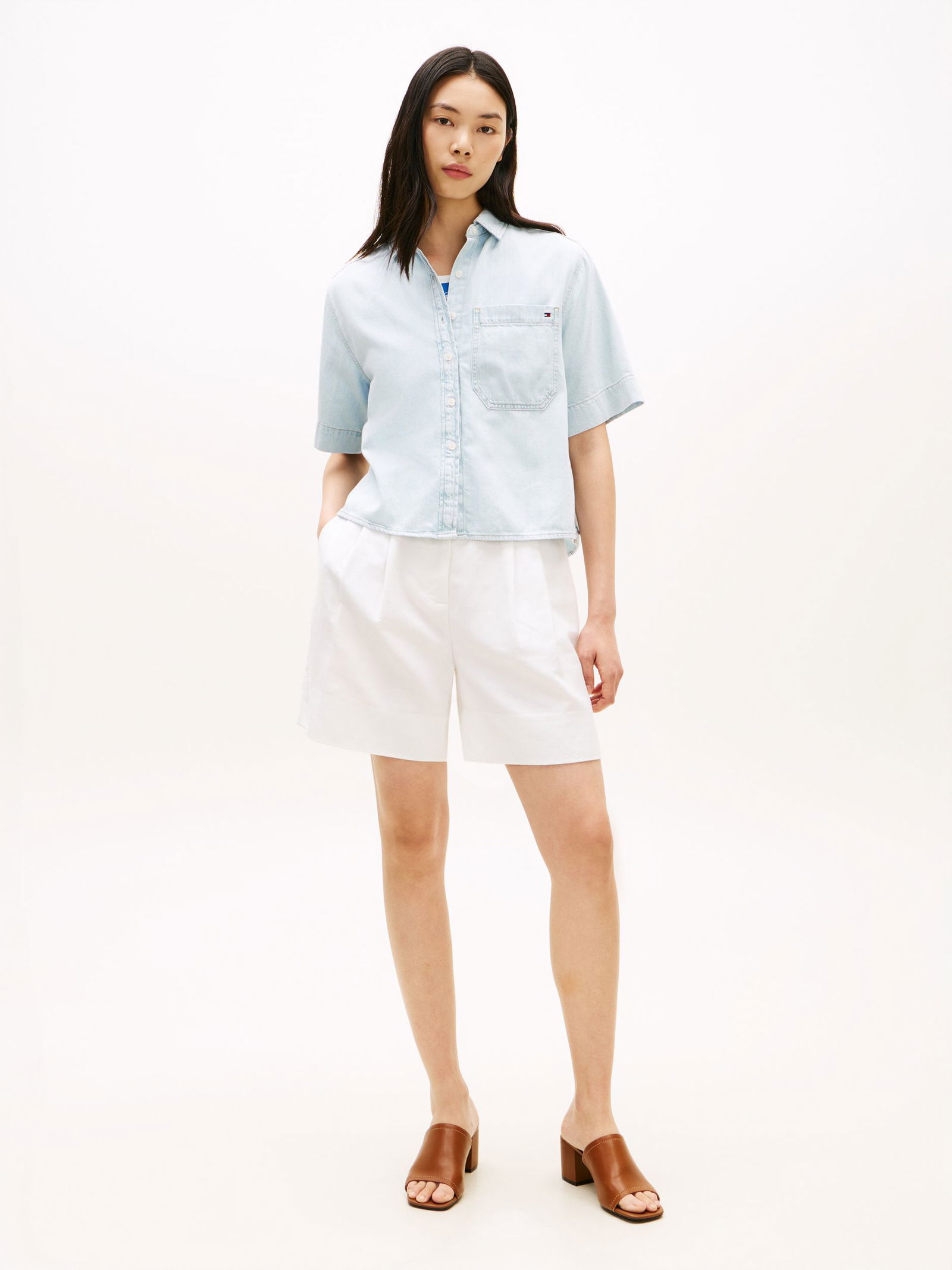|  DNM TAM RELAXED SHIRT SS, DENIM | L | denim light