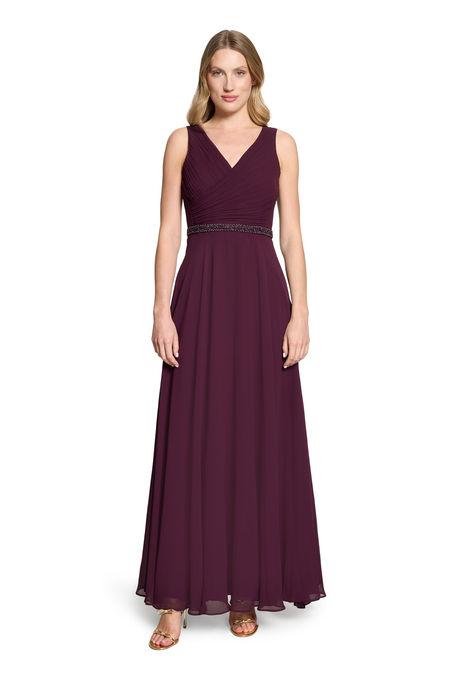 Kleid Lang ohne Arm, Strong Aubergine #3