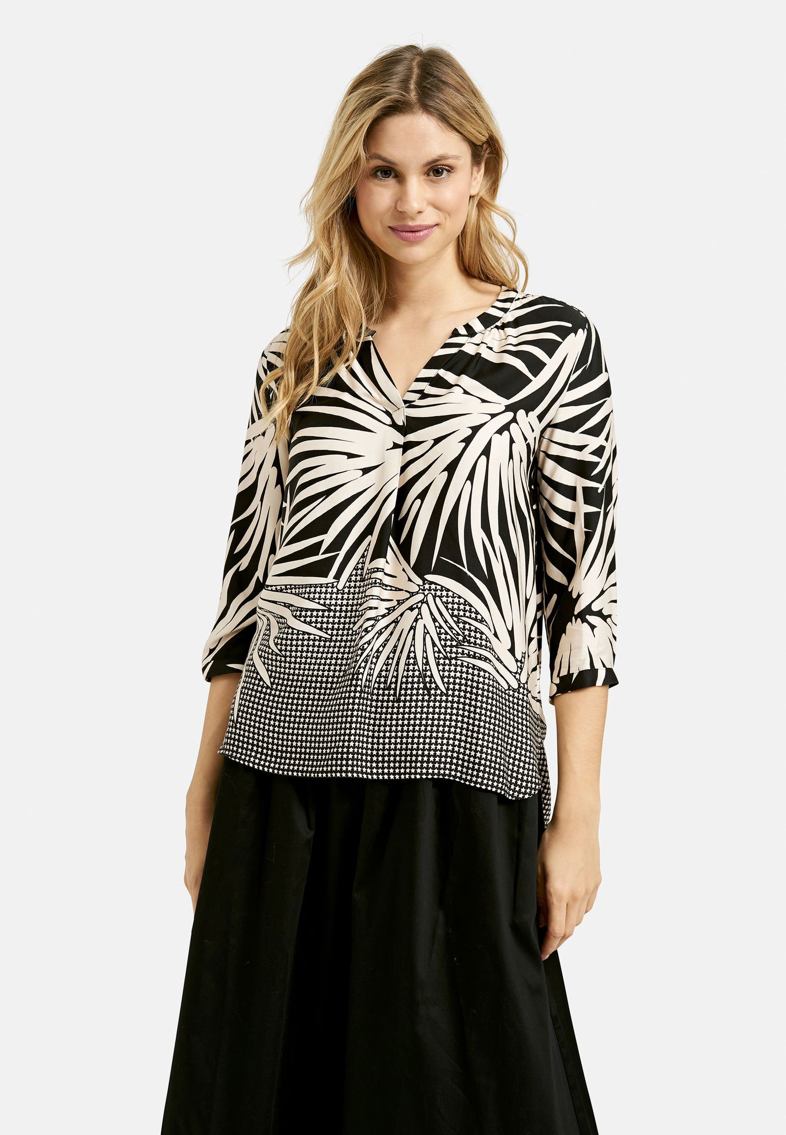 Milano |  Milano Druckbluse  | 36 | black print
