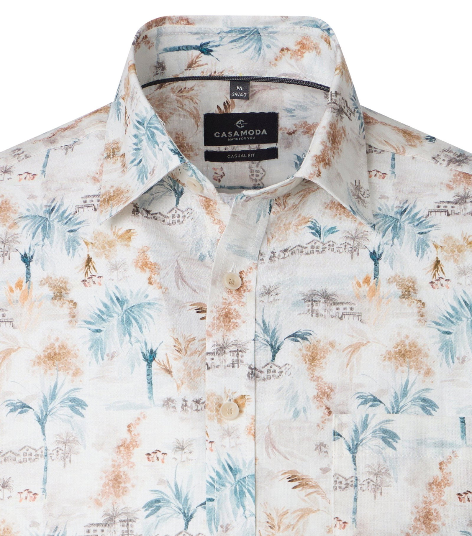 Casa Moda |  Casa Moda Hemd Regular Fit  | M | beige