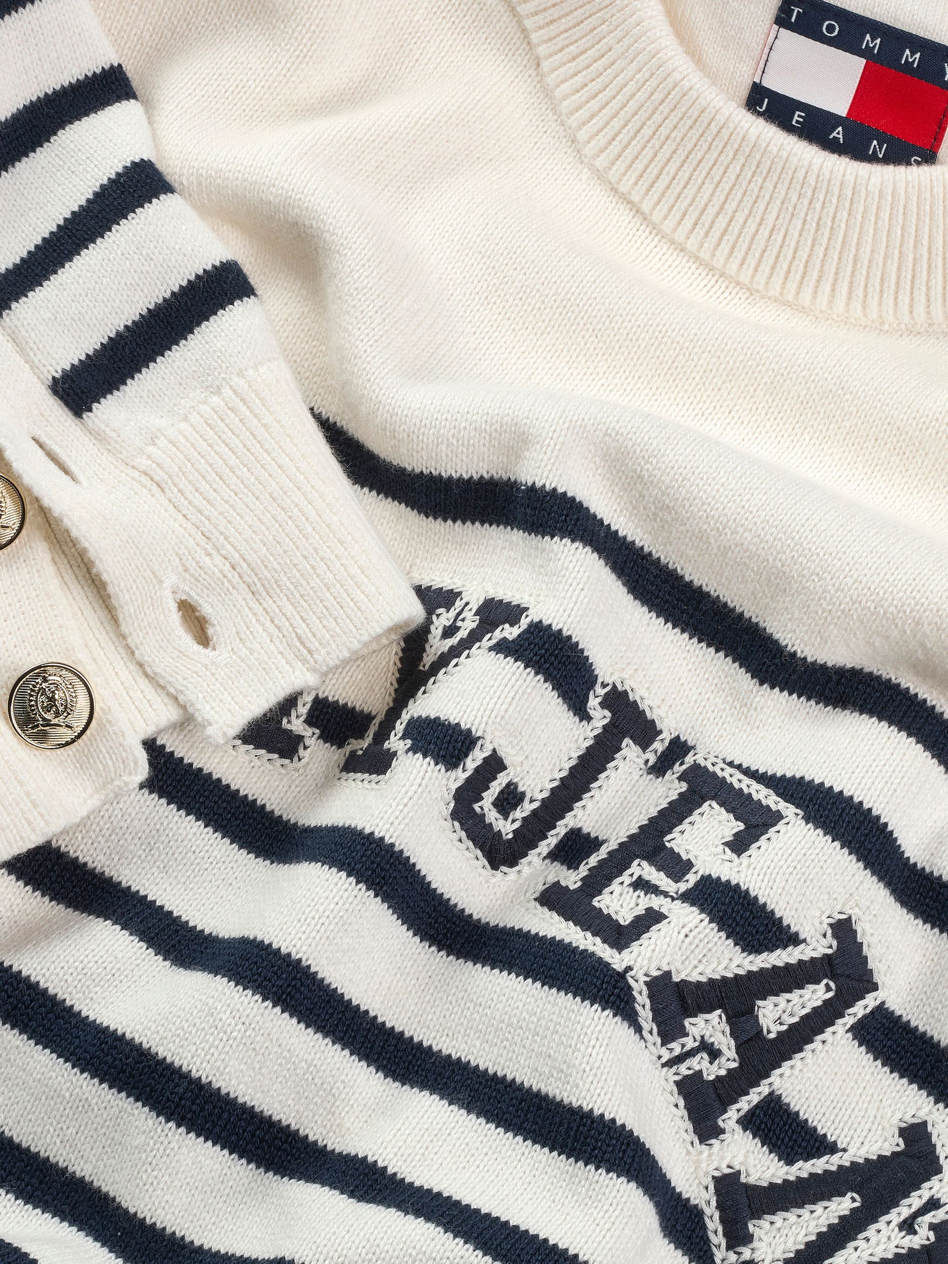 Tommy Jeans |  Tommy Jeans Pullover  | M | ancient white