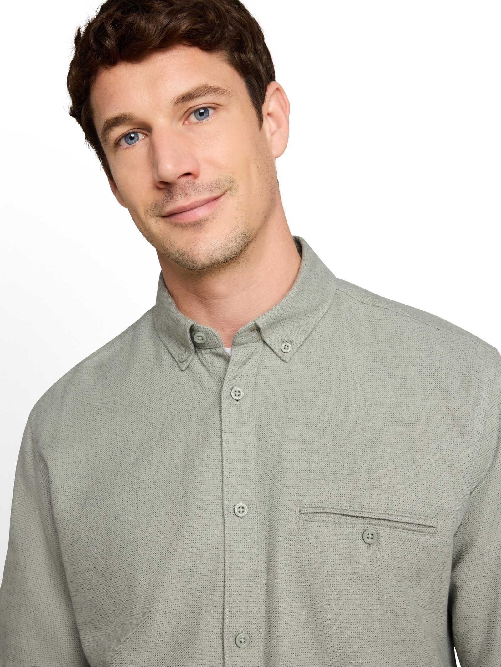 structured shirt, mint based green structure #6