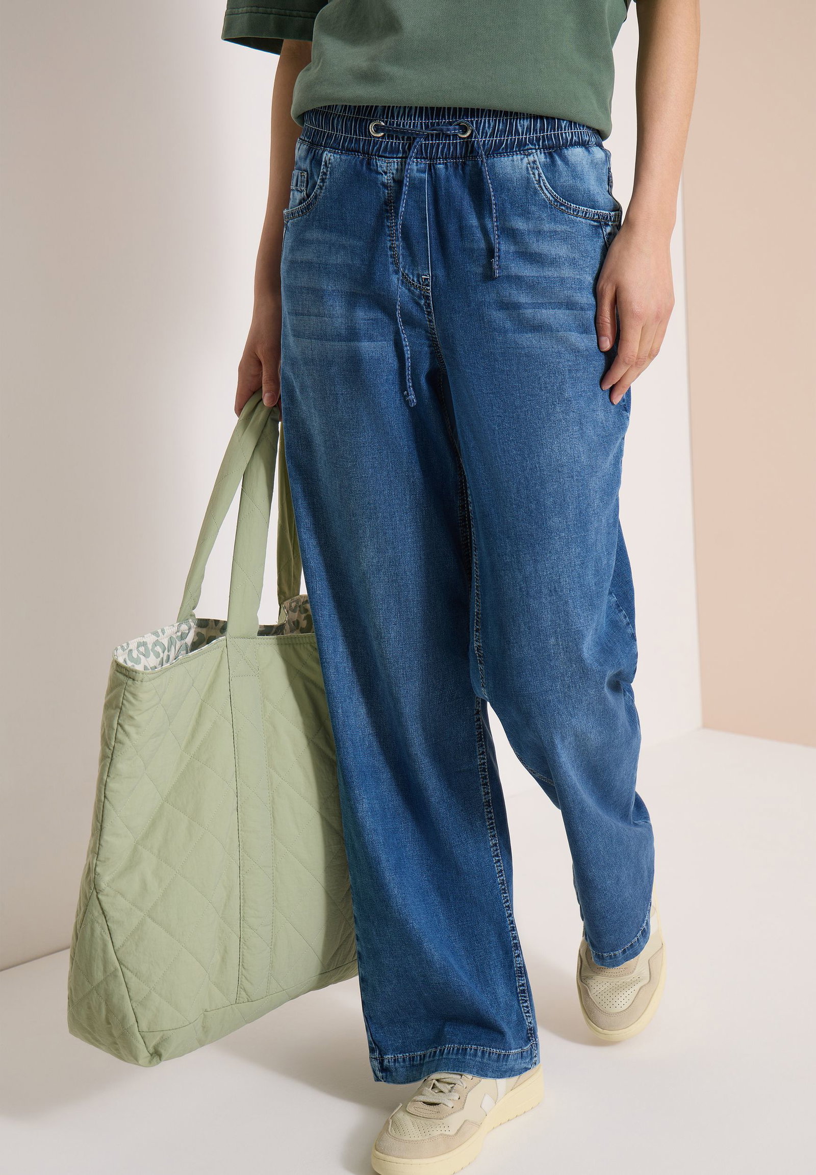 CECIL |  CECIL Schlaghose  | mid blue used wash