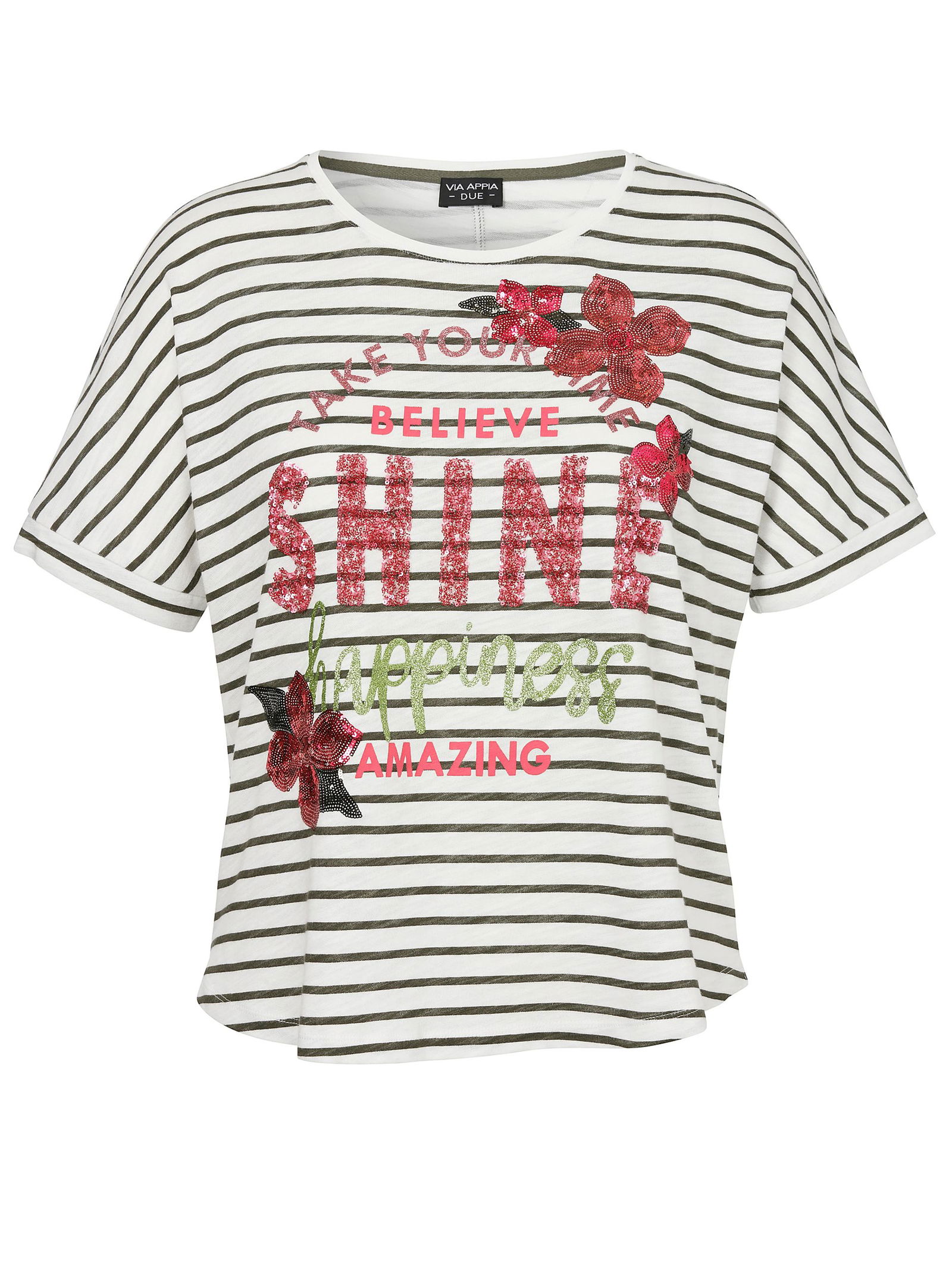9942a27bb1d015d6c1b9a139c2e1cf9e VIA APPIA DUE |  T-Shirt Rundhals 1/2 Arm Druck Motiv | 44 | schilf multicolor