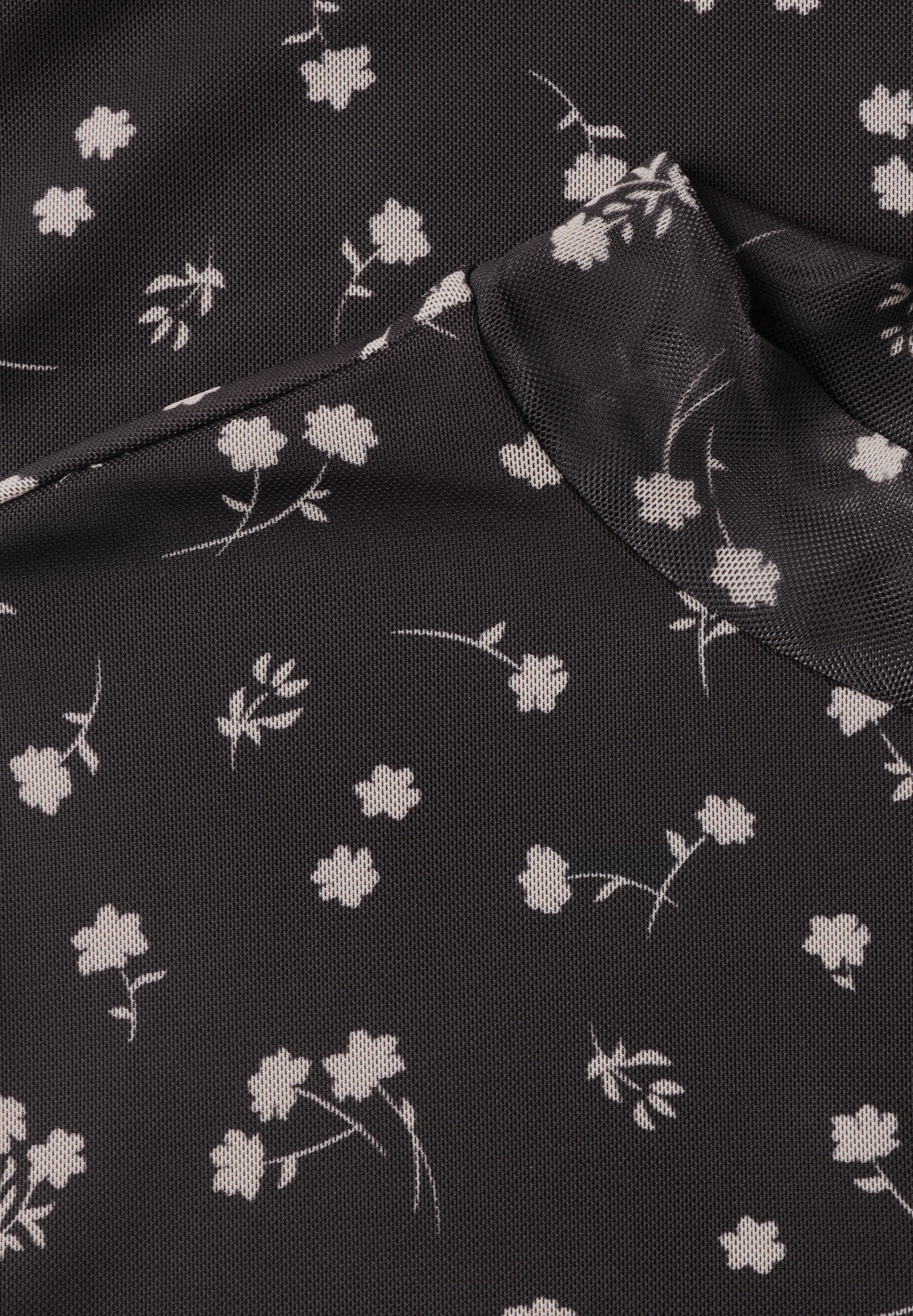LTD QR printed mesh round neck, black coffee #2