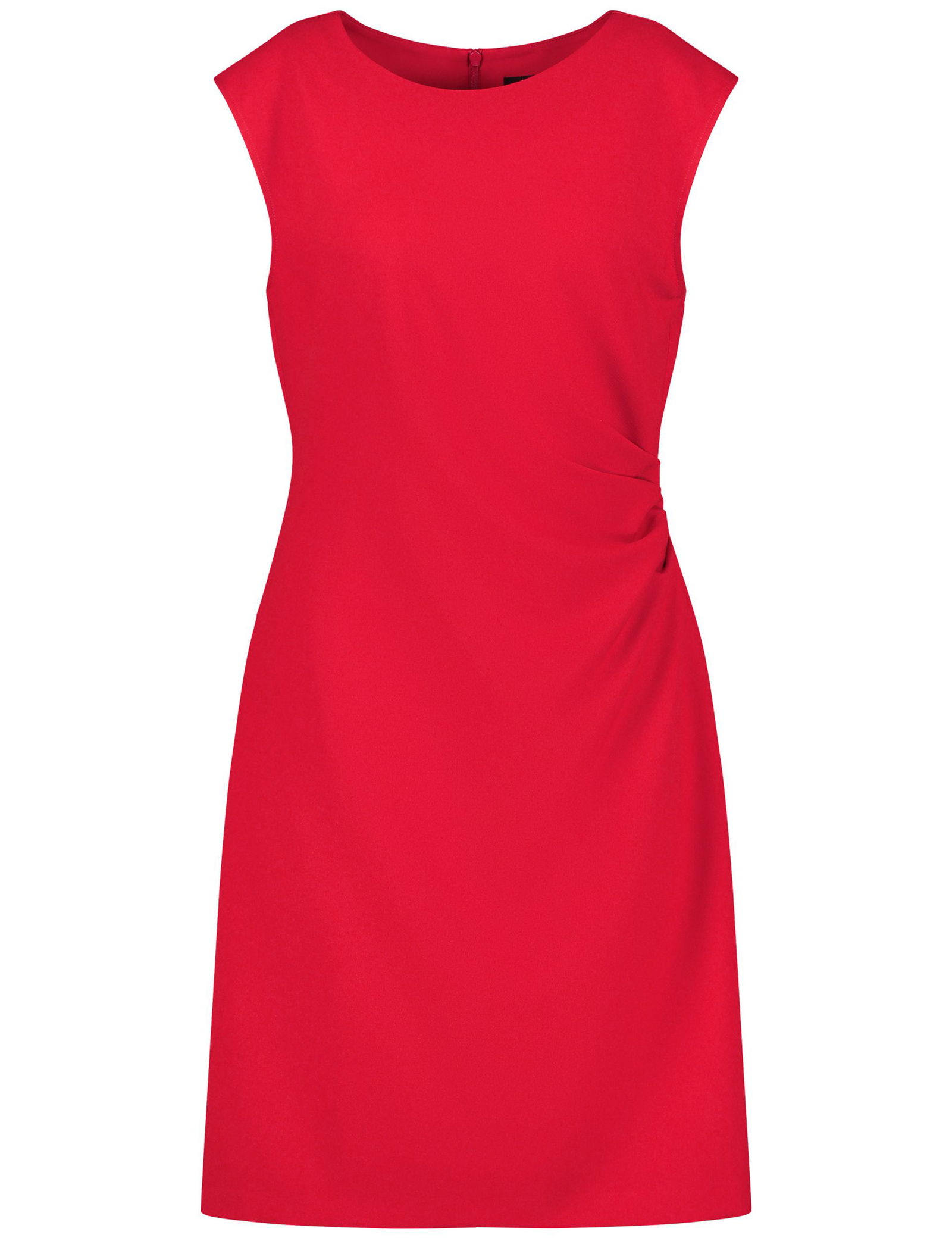 Ärmelloses Kleid mit seitlicher Raffung