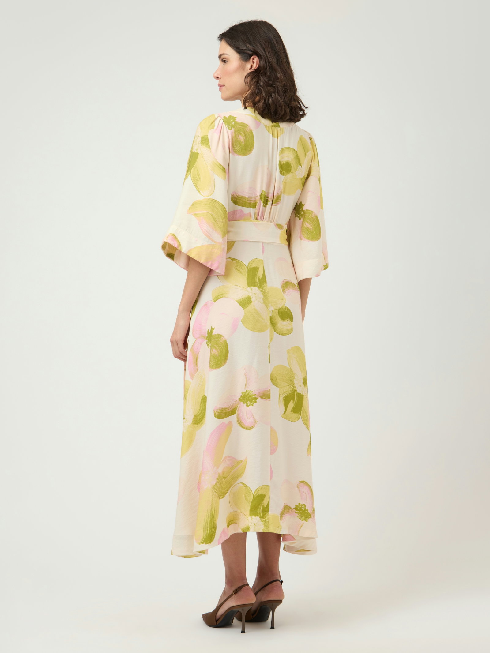 YASMARGA 3/4 WRAP LONG DRESS S. NOO, Pristine/MARGA AOP #5