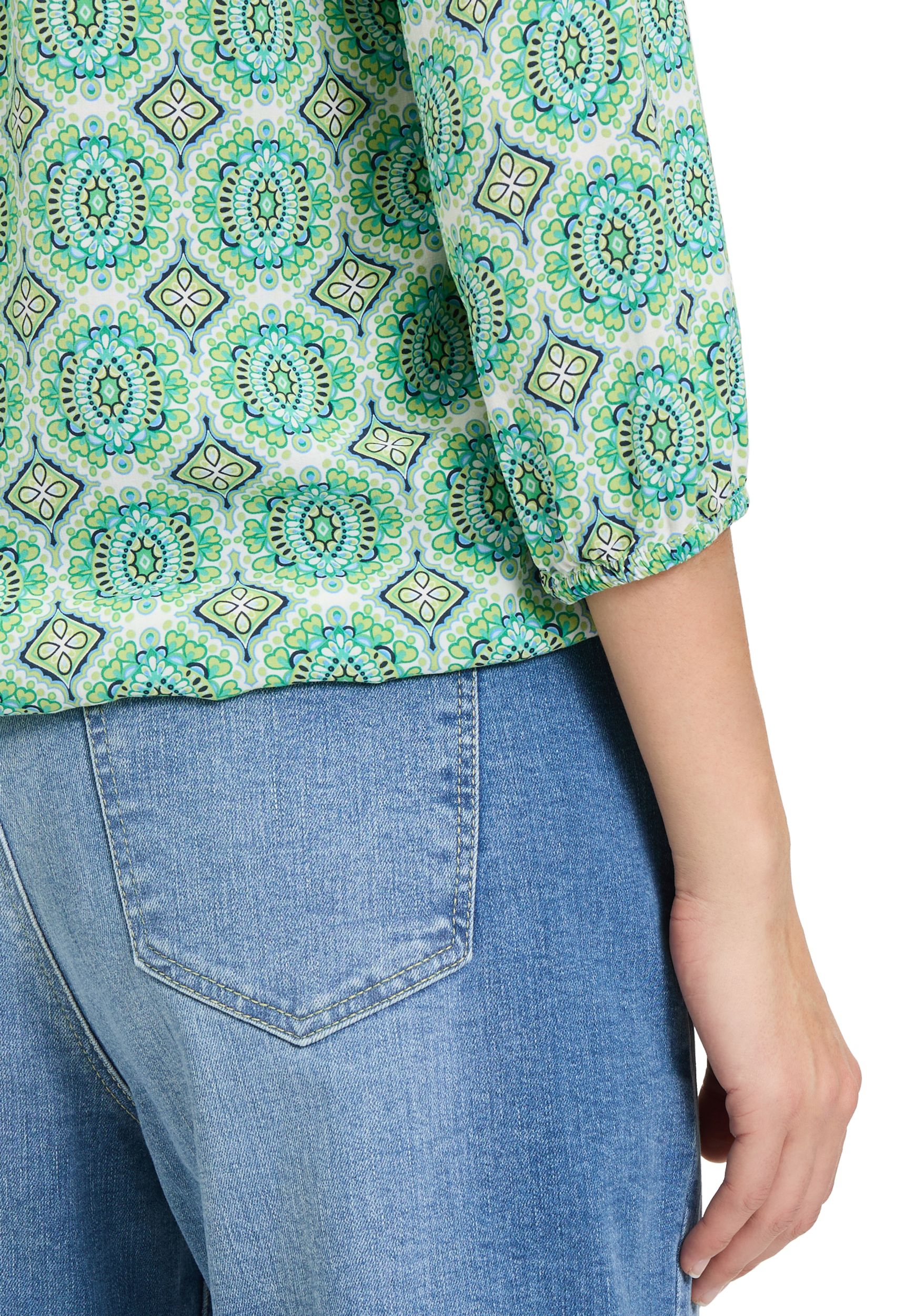 Cartoon |  Cartoon Druckbluse  | 40 | green/blue