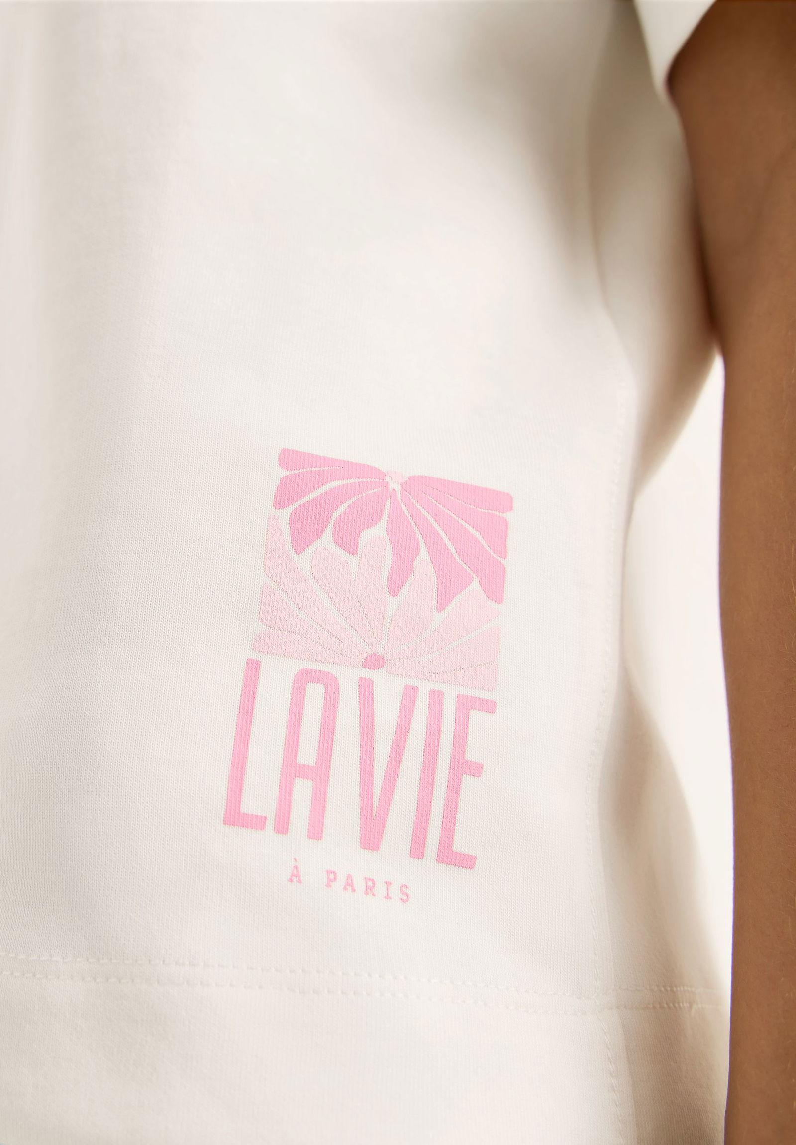 CECIL |  Sweatshirt mit Backprint | S | vanilla white