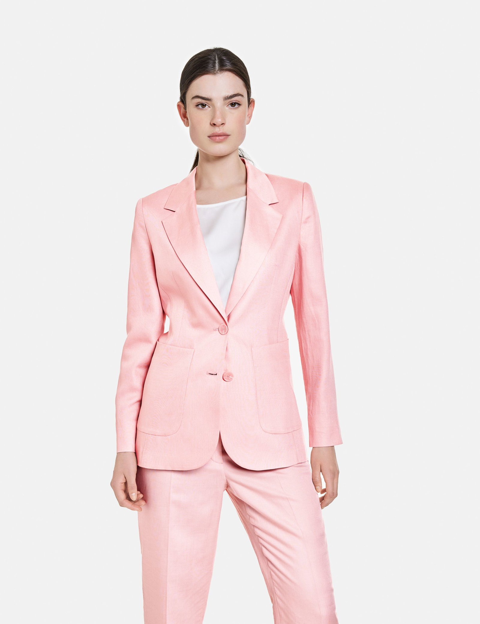 Taillierter Blazer aus Lyocell-Leinen-Mix