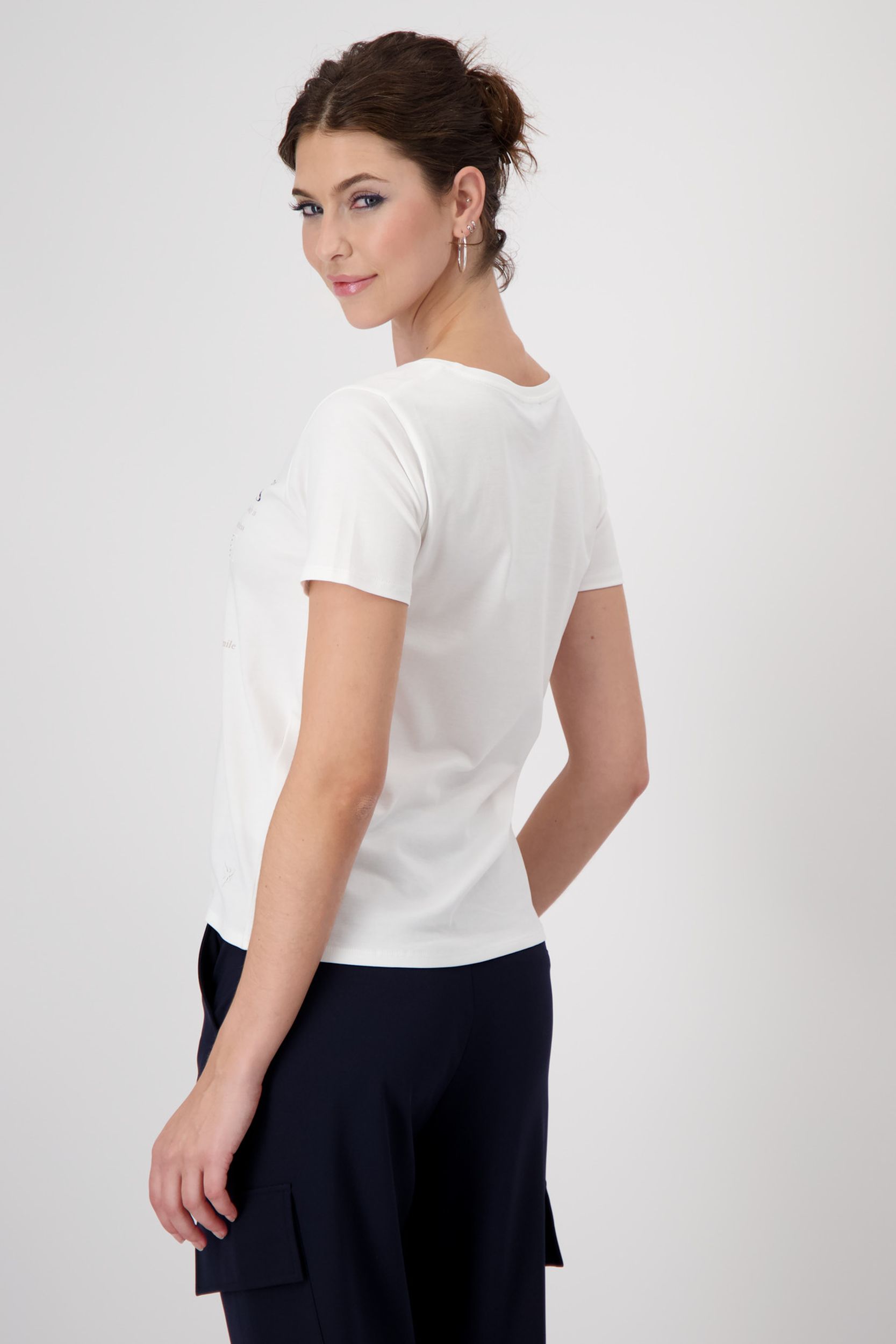 Monari |  T-Shirt, creamy beige | 40 | off-white