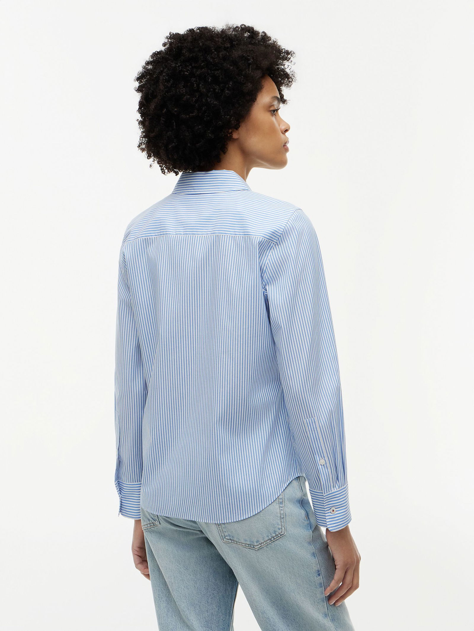 Tommy Hilfiger |  Tommy Hilfiger Druckbluse  | 40 | breton stp / breezy blue white