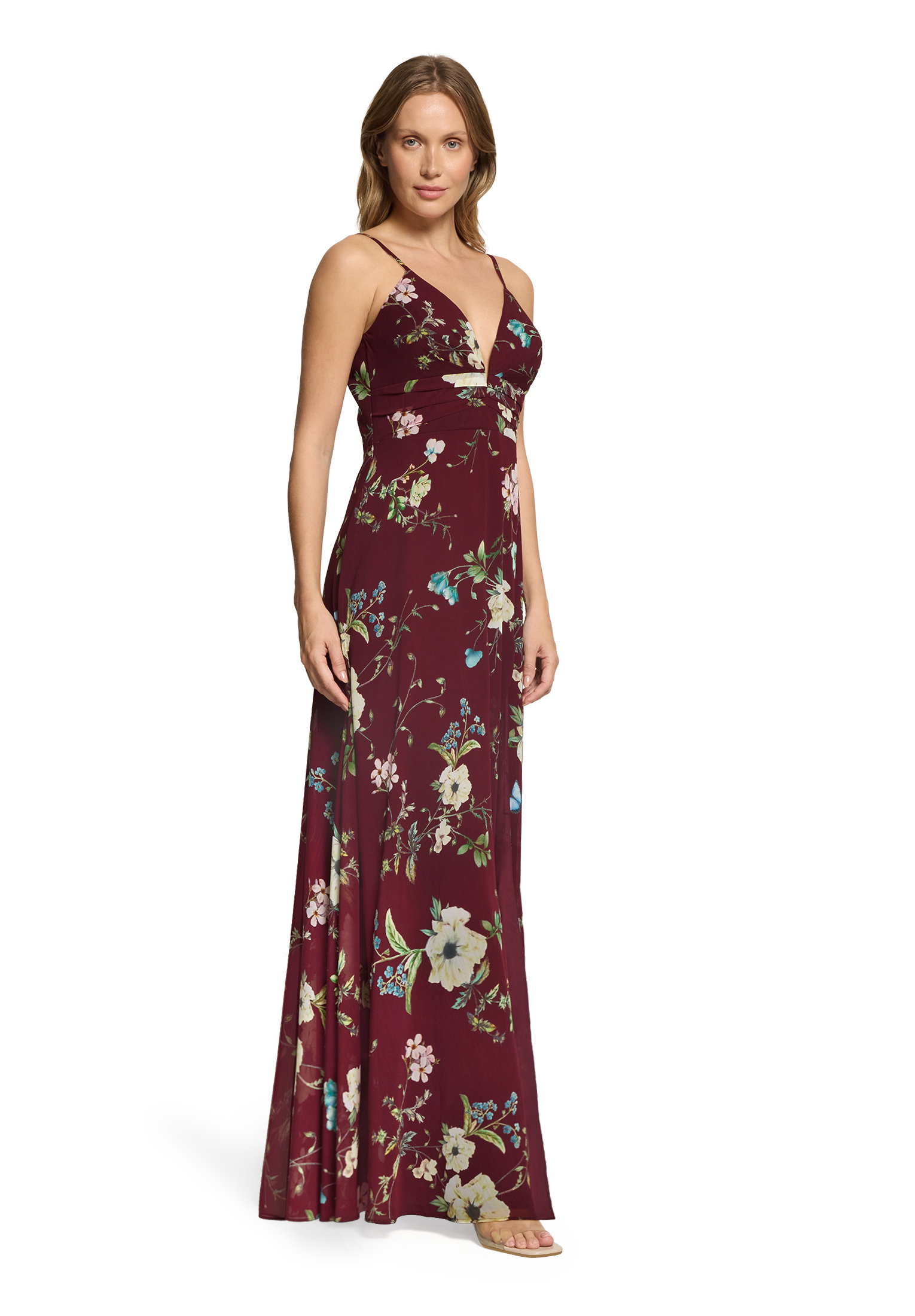 Kleid Lang ohne Arm, Dark Red/Green #5