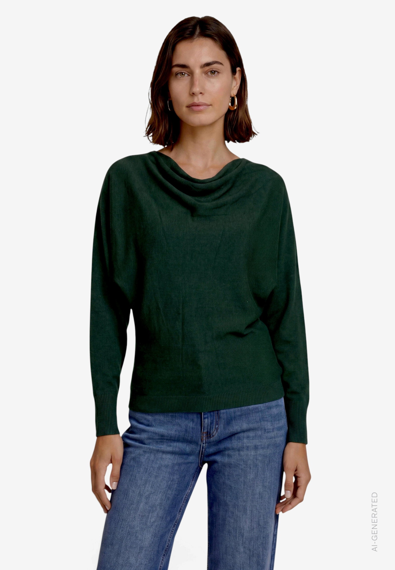 Strickpullover Kurz 1/1 Arm, Green Forest #2