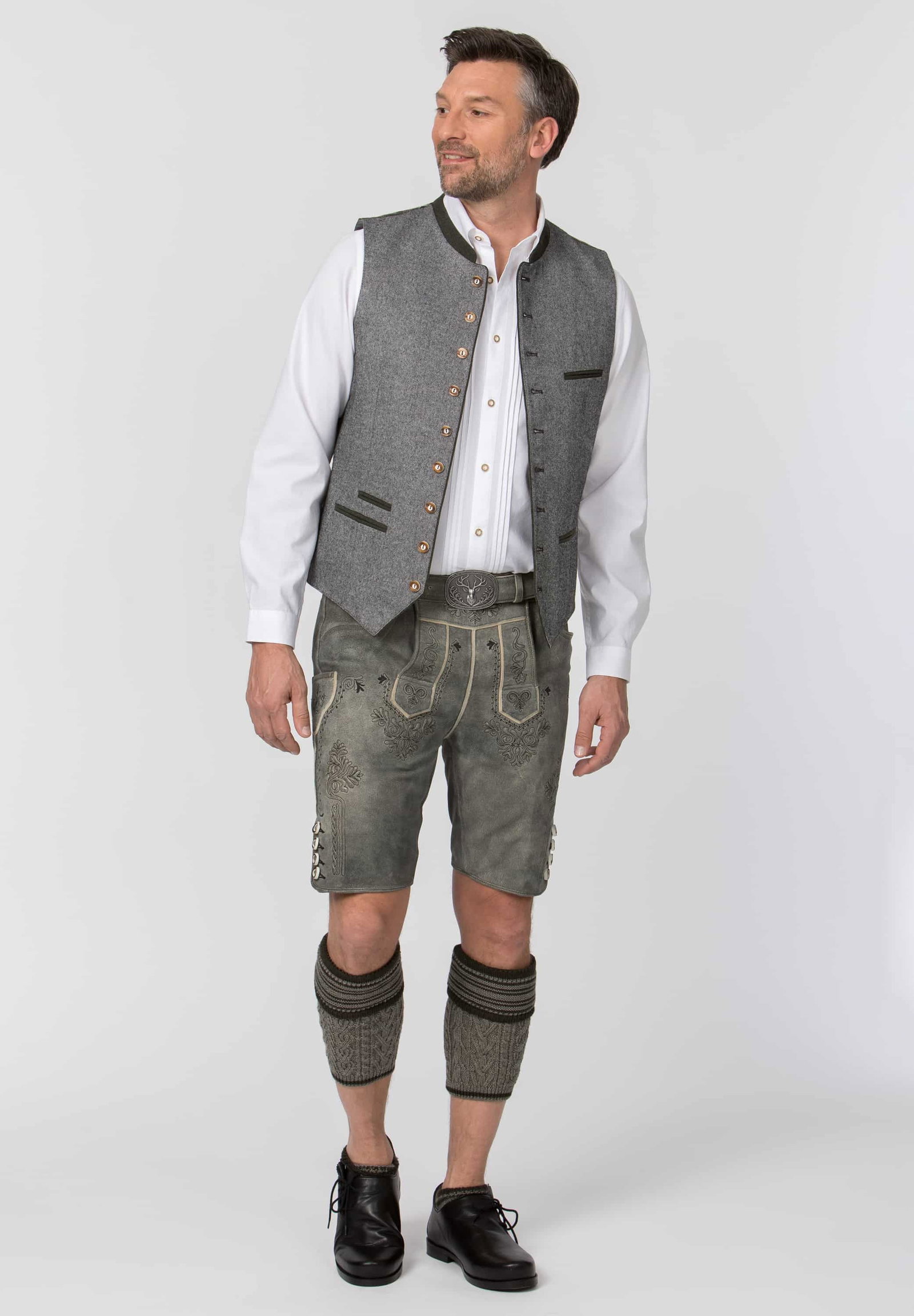 Stockerpoint Trachtenlederhose Artur granit gespeckt #4