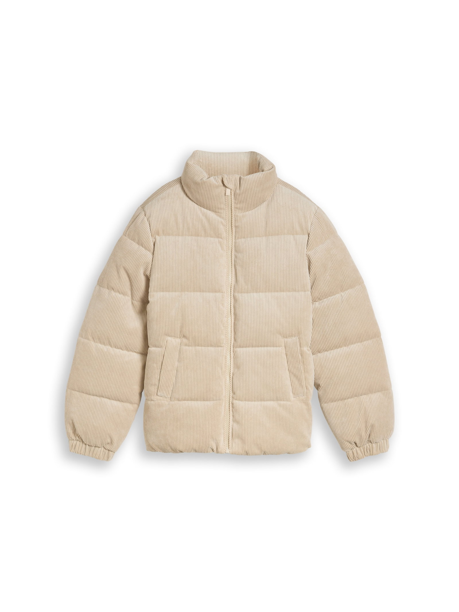 corduroy puffer jacket, Cashew Beige #1