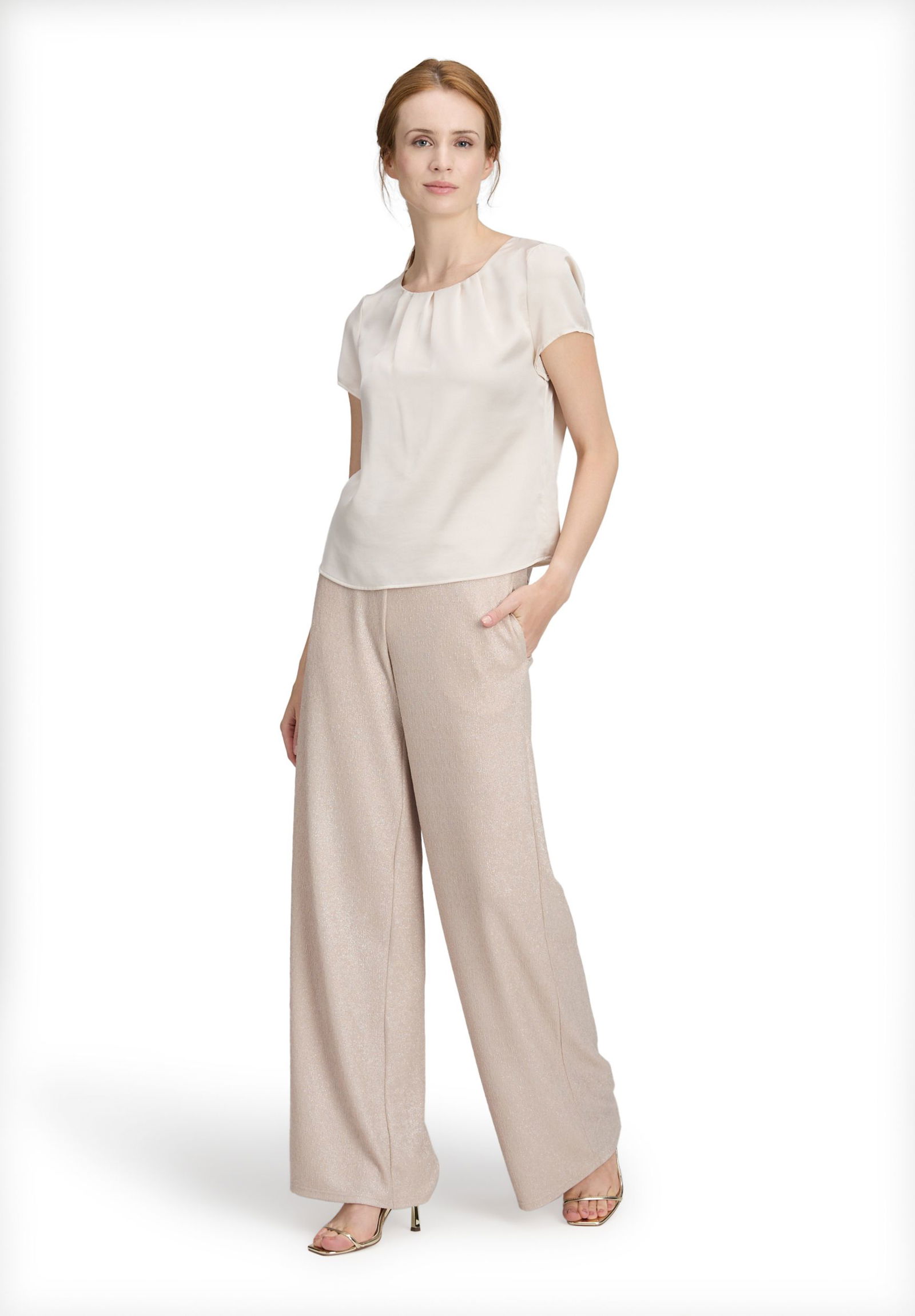 Vera Mont | Satin-Bluse | 54 | bright pearl
