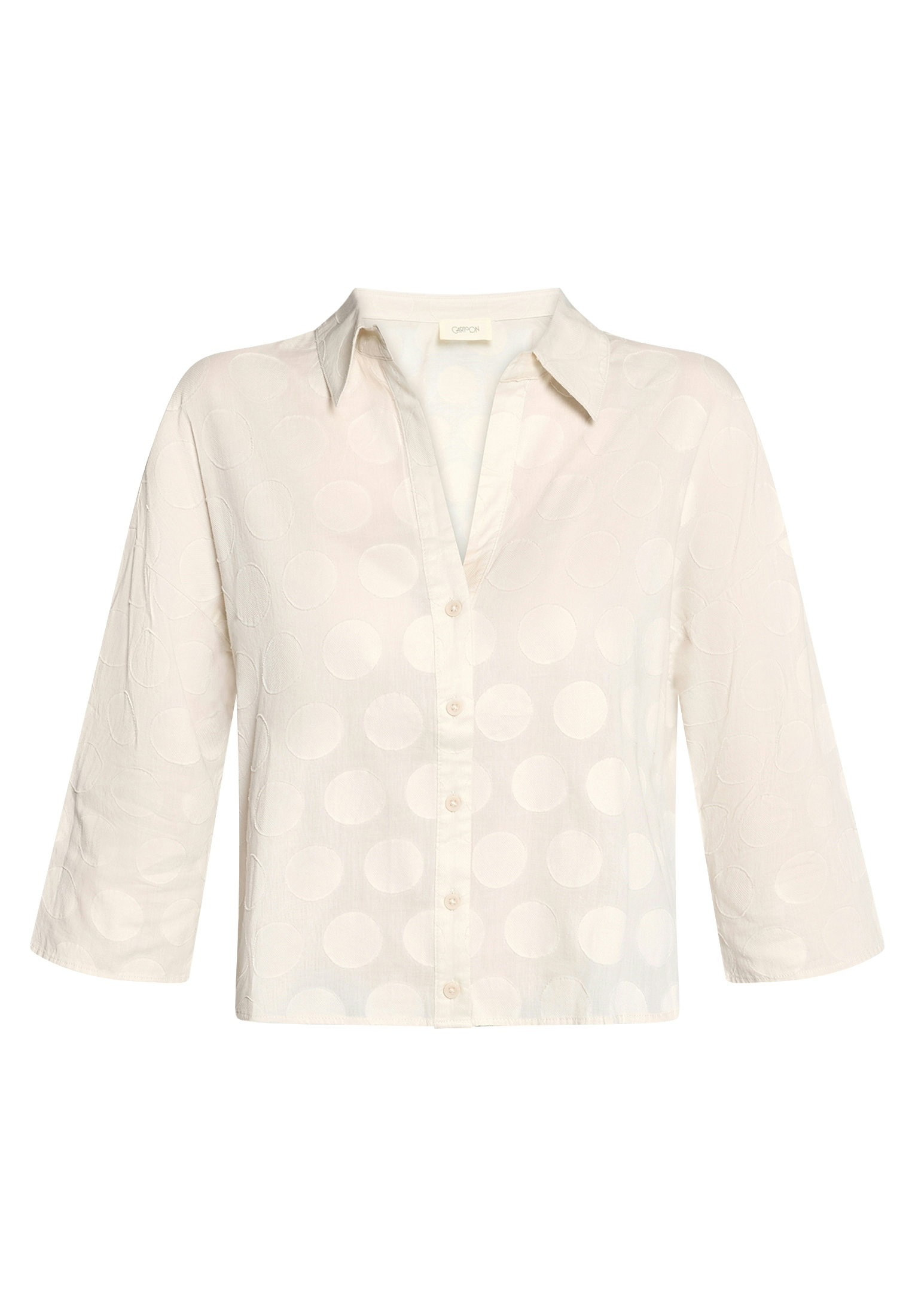 Bluse Kurz 3/4 Arm, Silky Beige #1