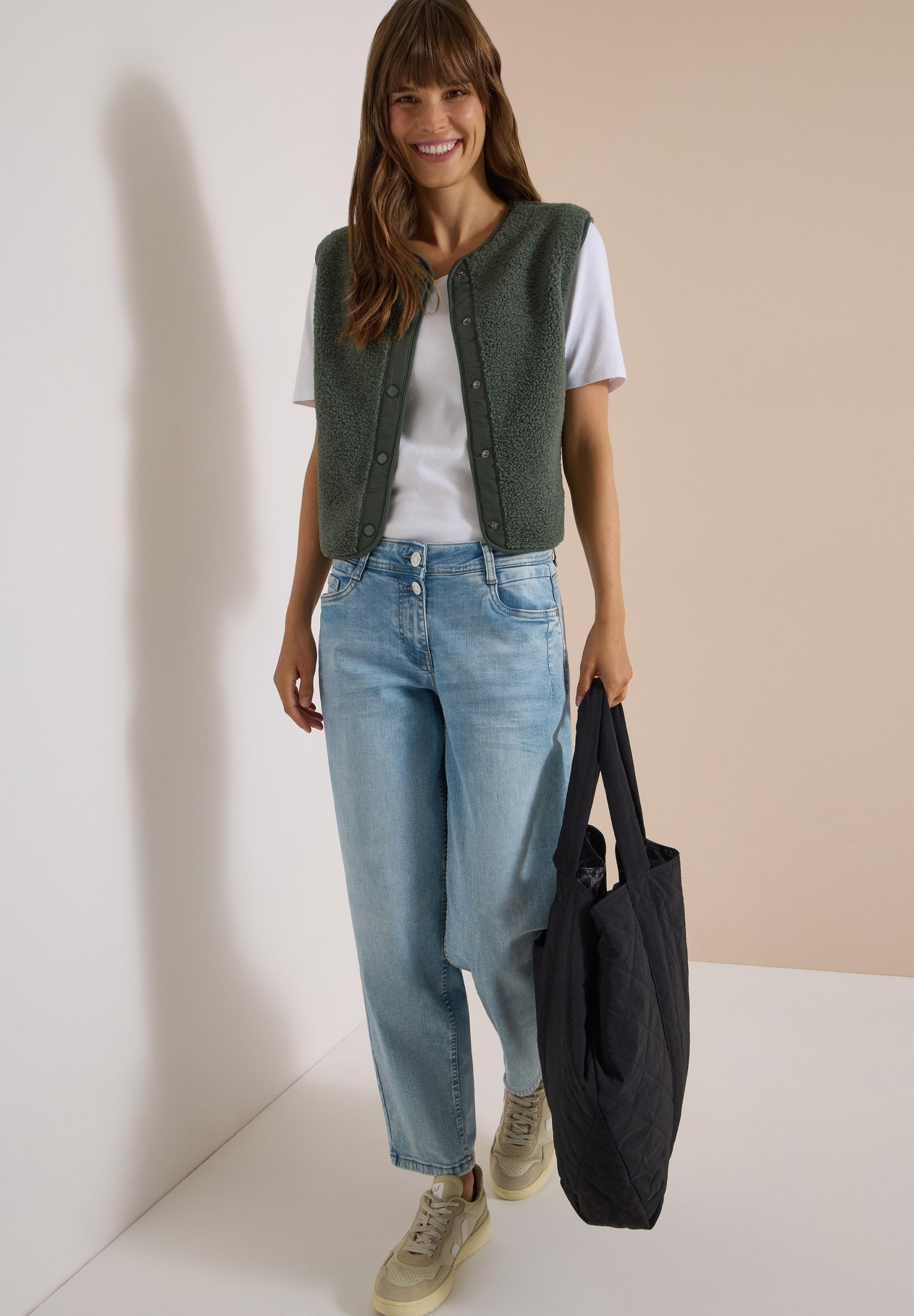 NOS Solid Matmix Teddy Vest, dried olive green #5