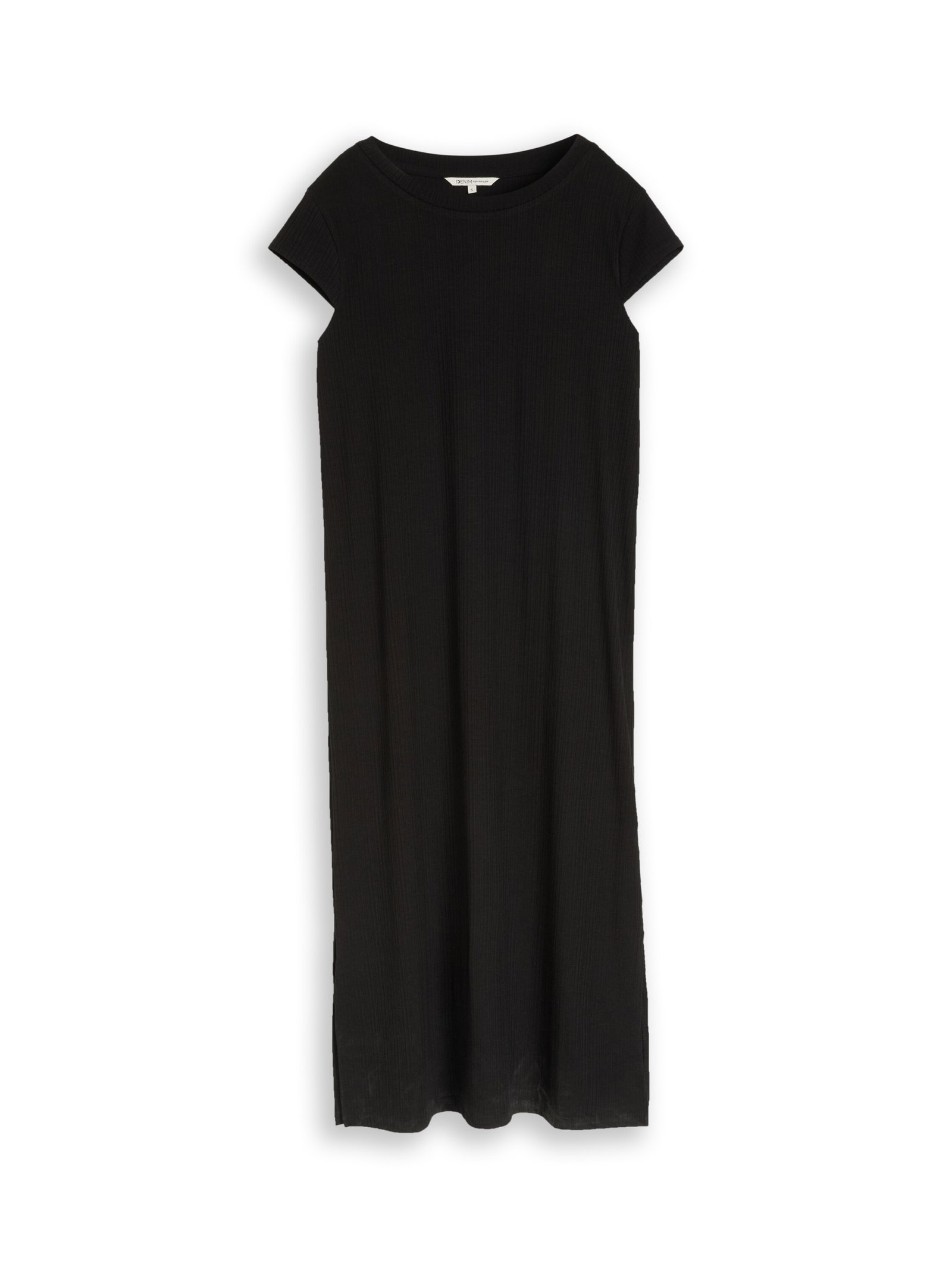 midi structure dress with cap, deep black #1