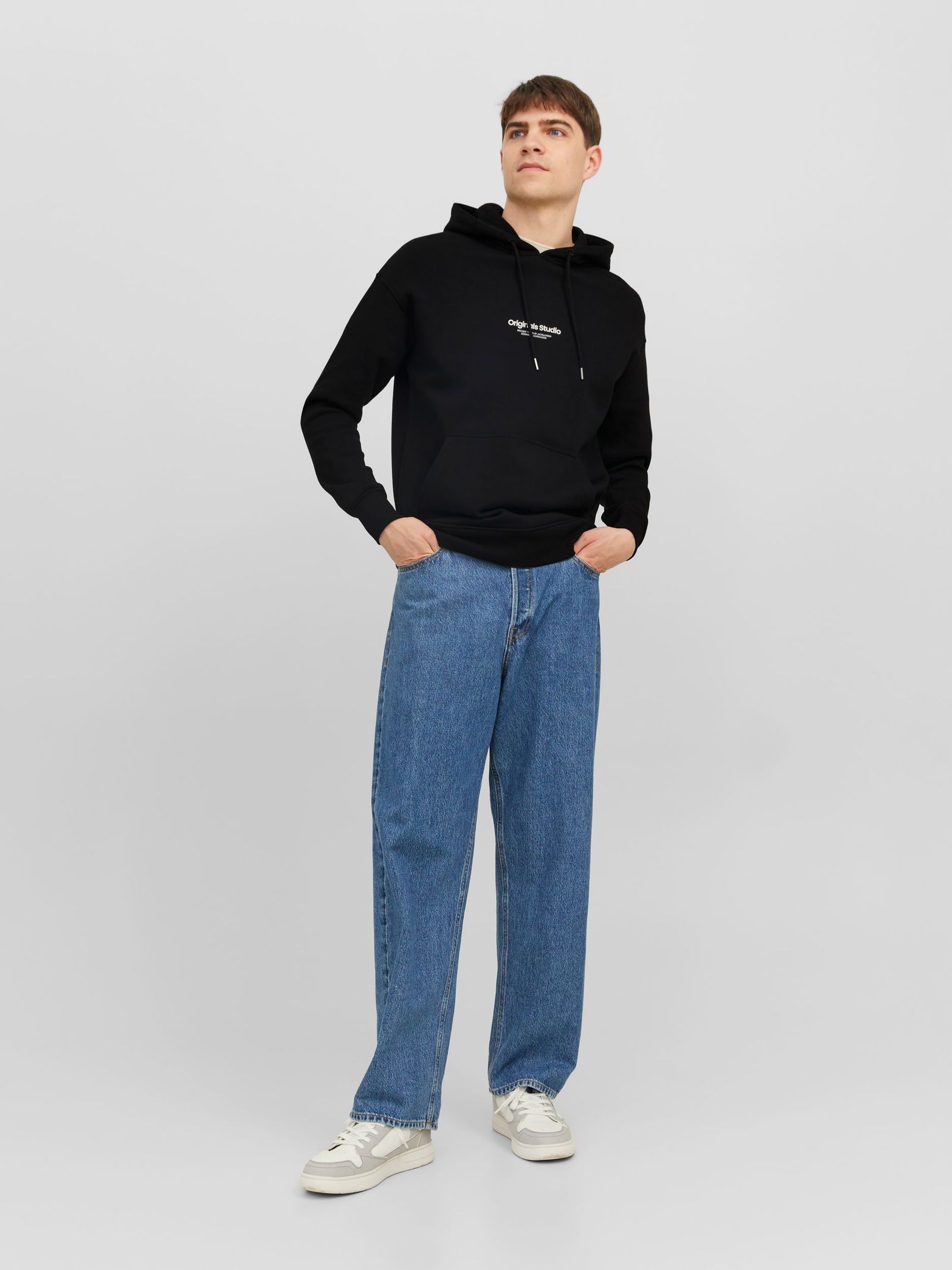 Jack&Jones |  JORVESTERBRO SWEAT HOOD NOOS | L | black