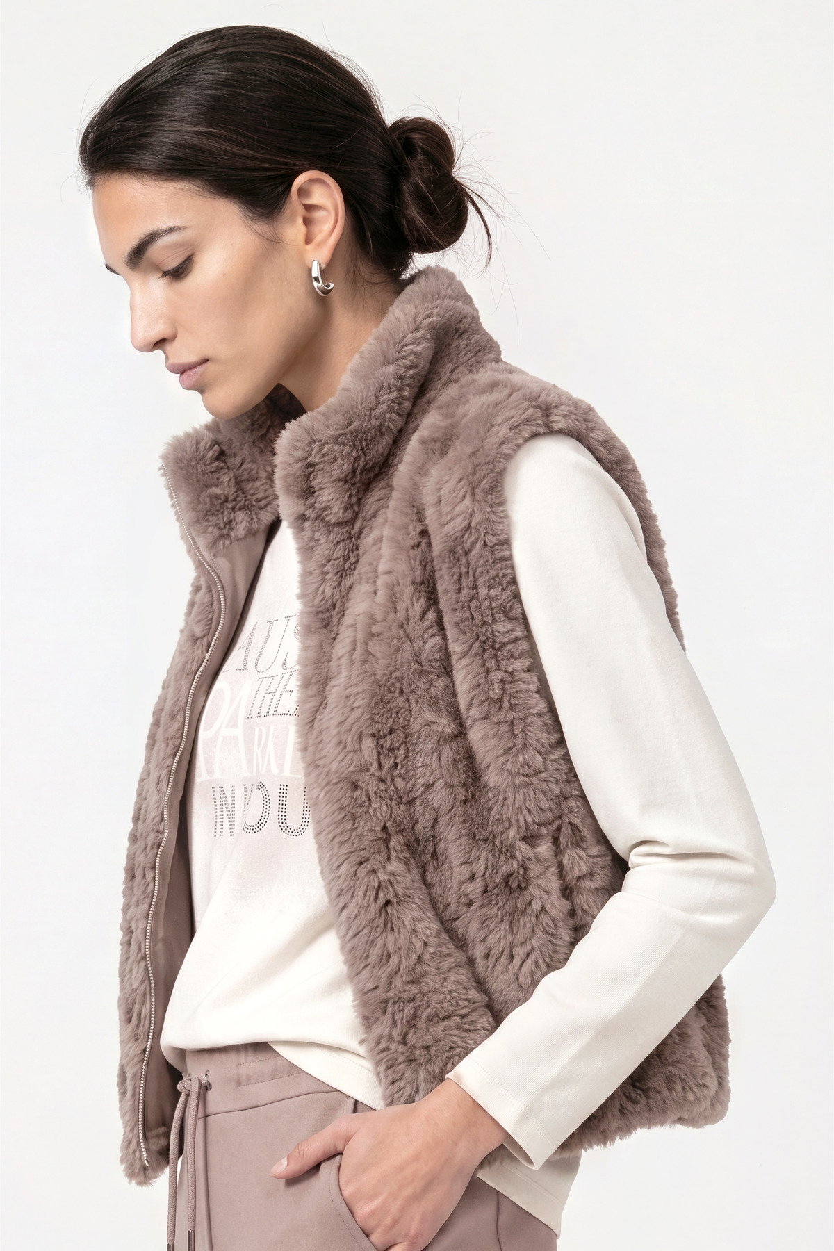 Weste, taupe #3