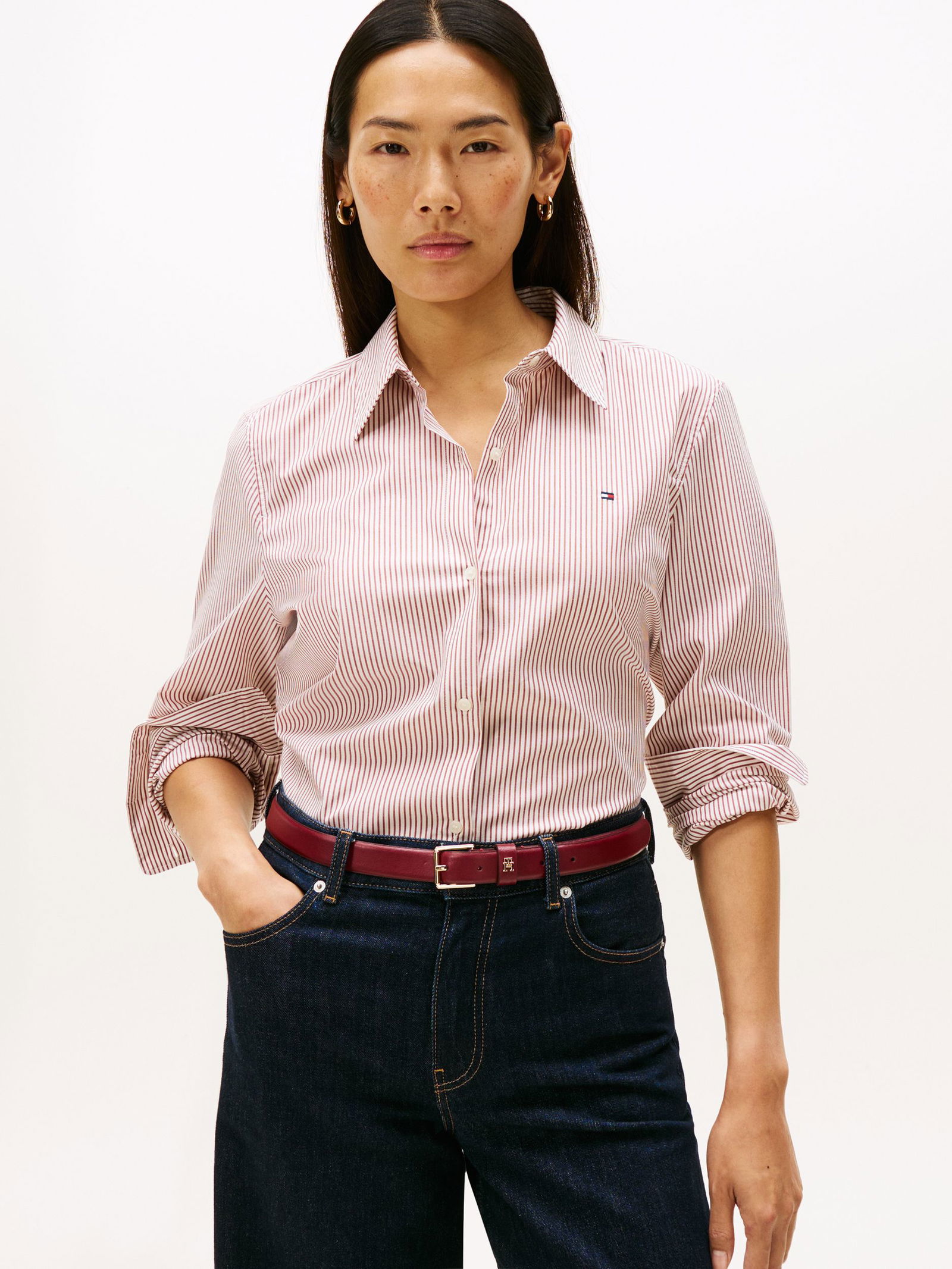 Tommy Hilfiger | Tommy Hilfiger Druckbluse | 38 | hugh stp/ regatta red