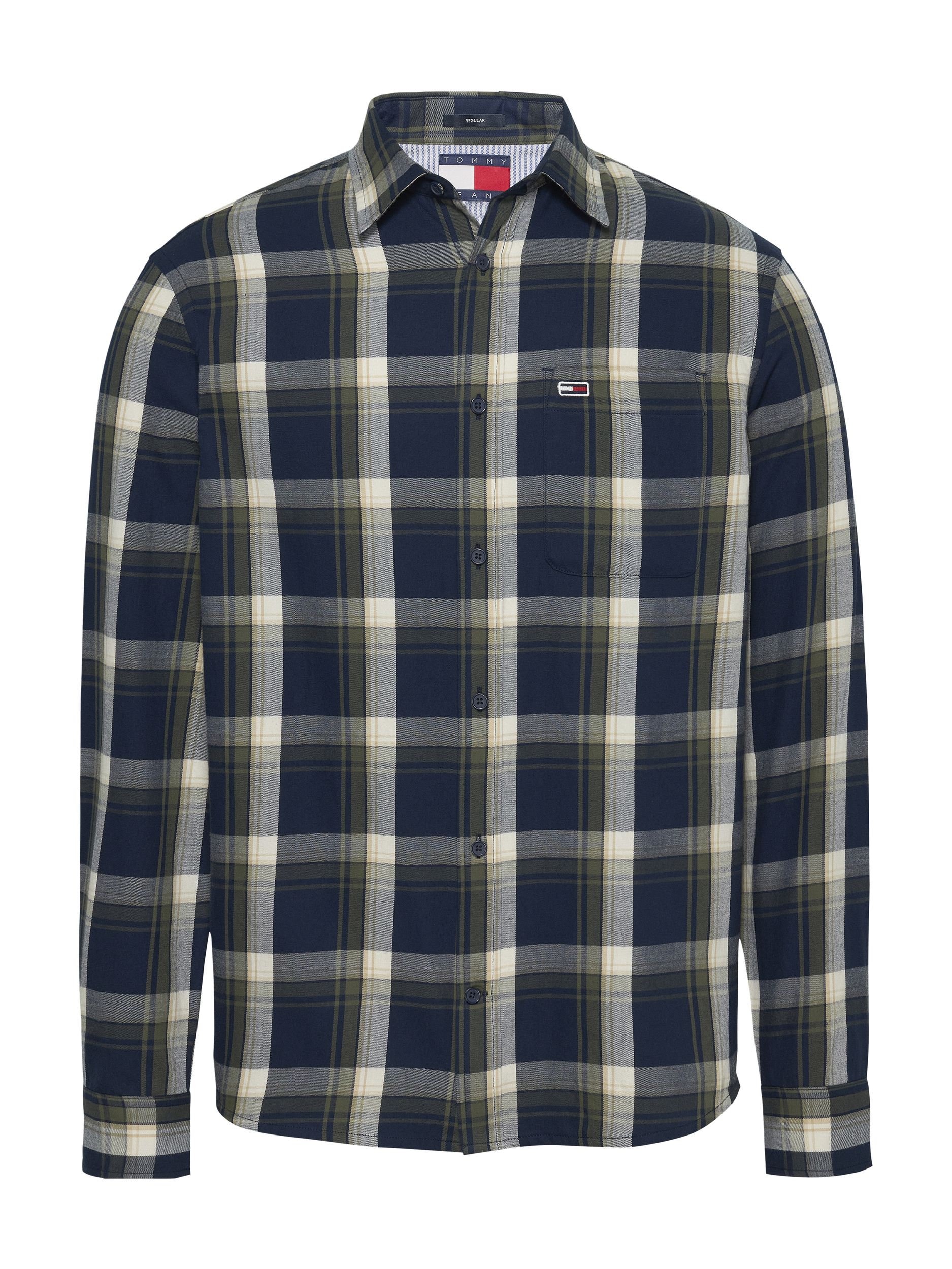  |  TJM REG CHECK FLANNEL SHIRT EXT | L | dark night navy