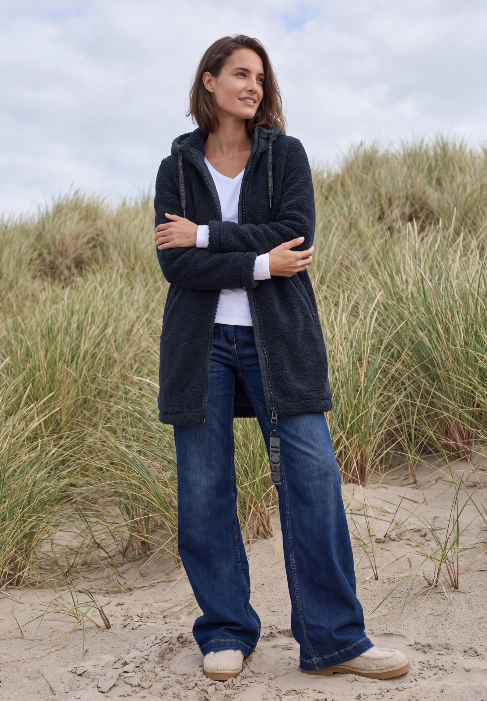 TOS Teddy Matmix Coat, dark navy blue #5
