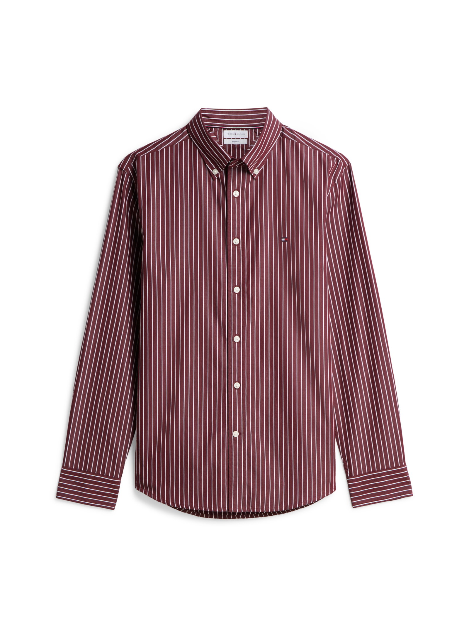 FLEX HAIRLINE POPLIN RF SHIRT, RED #1