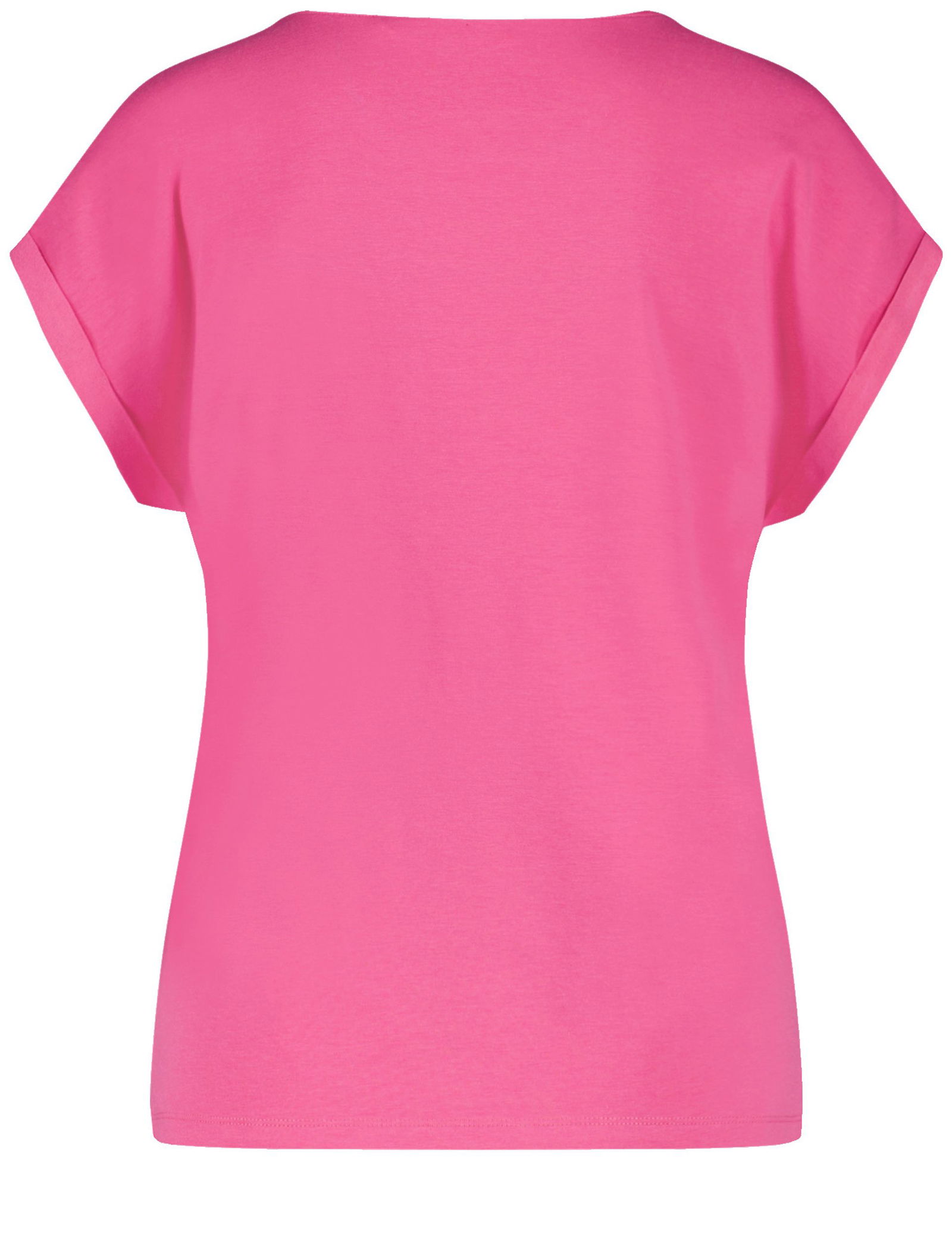 a60712abe1f6ec564614320b8e044611 GERRY WEBER Collection | Kurzarmshirt mit Material-Patch und Ziersteinchen | 40 | pink