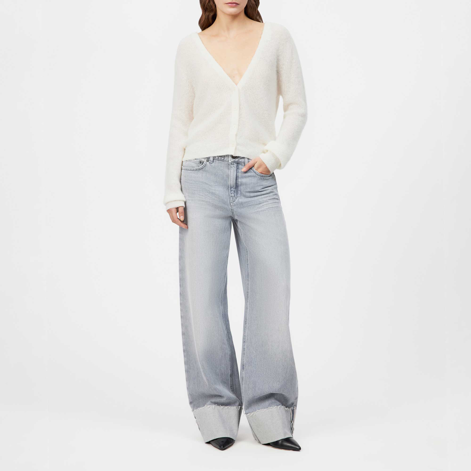 Drykorn |  Drykorn Gertija Strickjacke in luxuriösem Suri Alpaka-Mix | L | beige