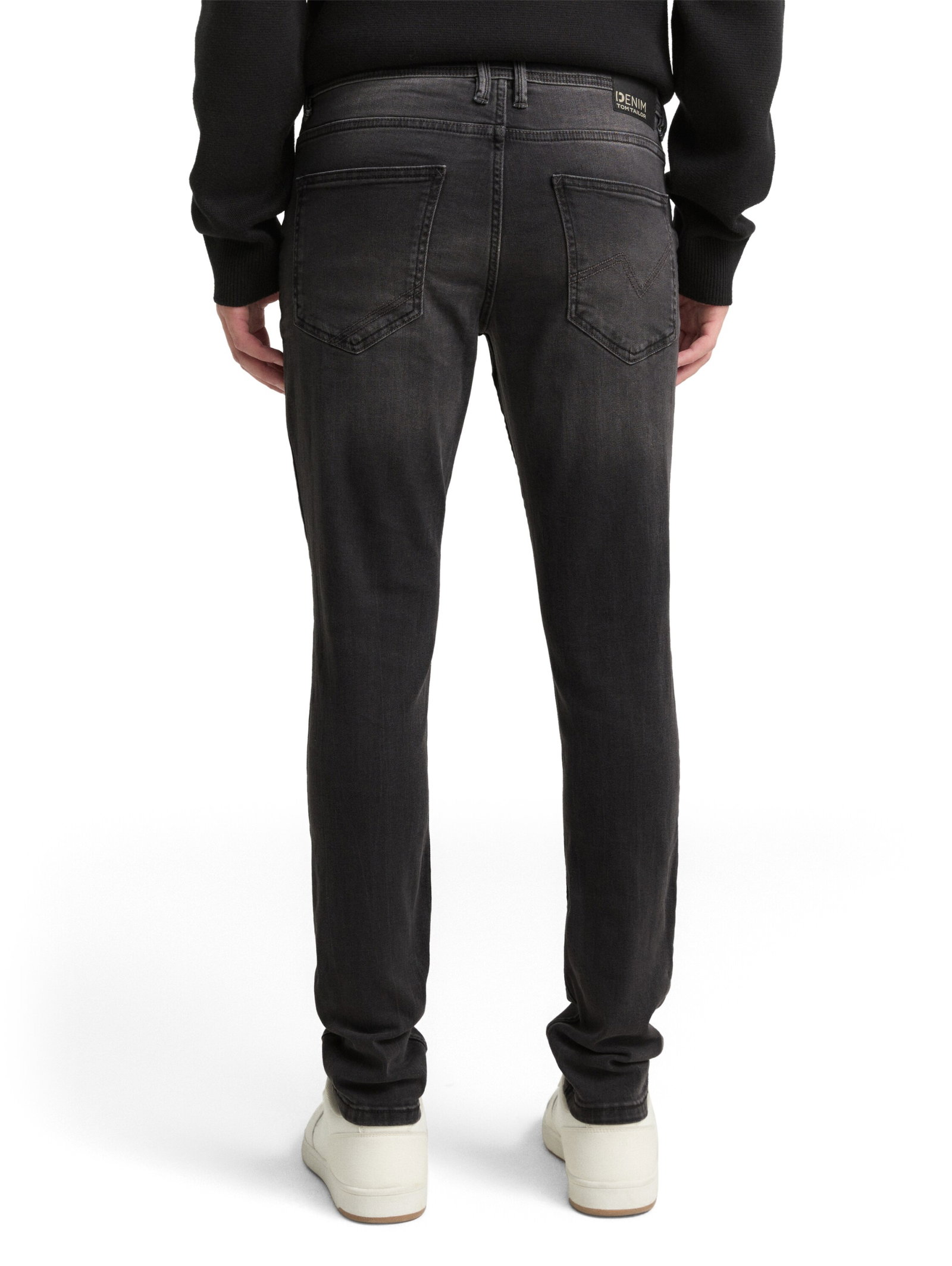 skinny CULVER stretch denim, used dark stone black denim #4