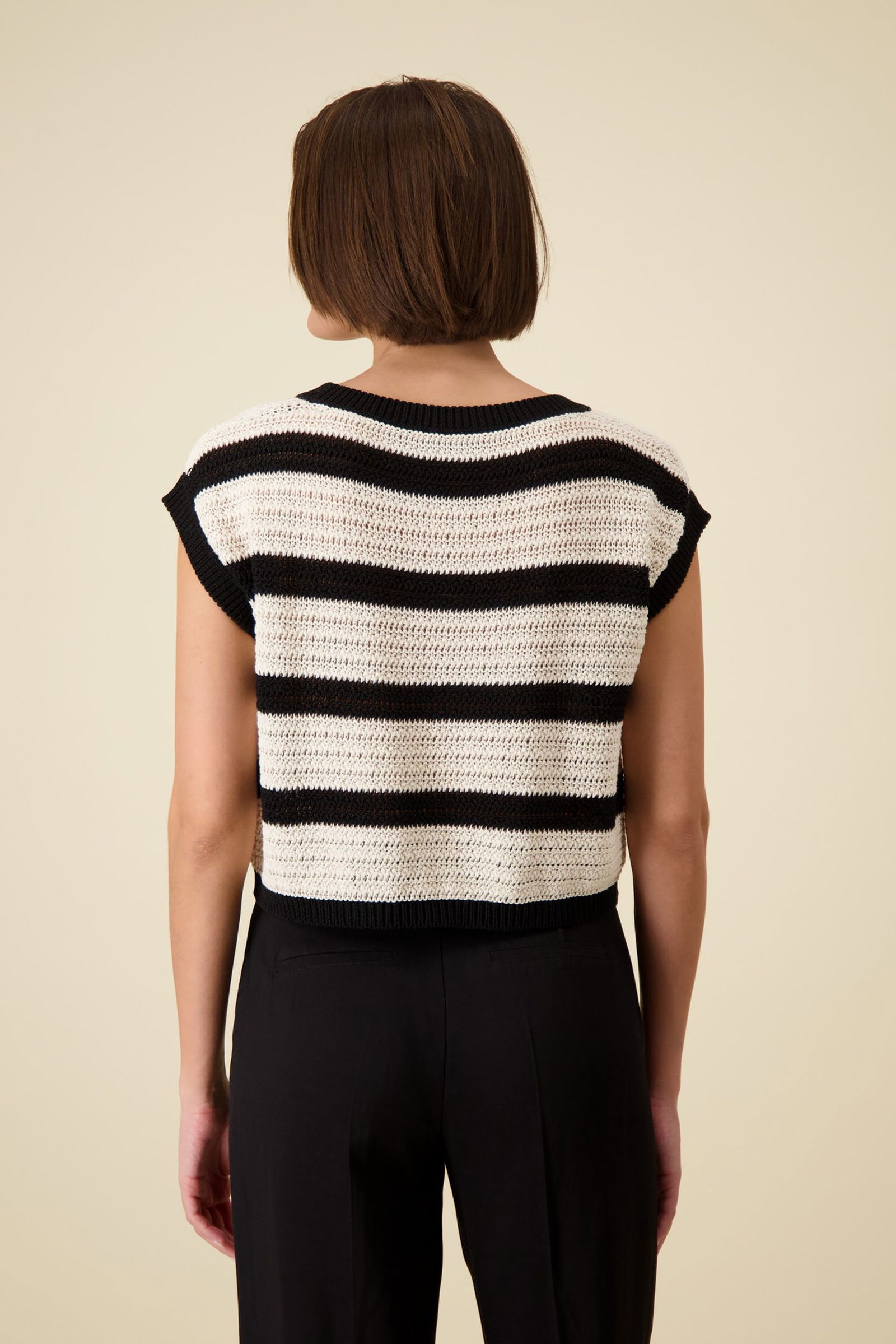 Monari |  Monari Pullover  | 36 | schwarz ringel