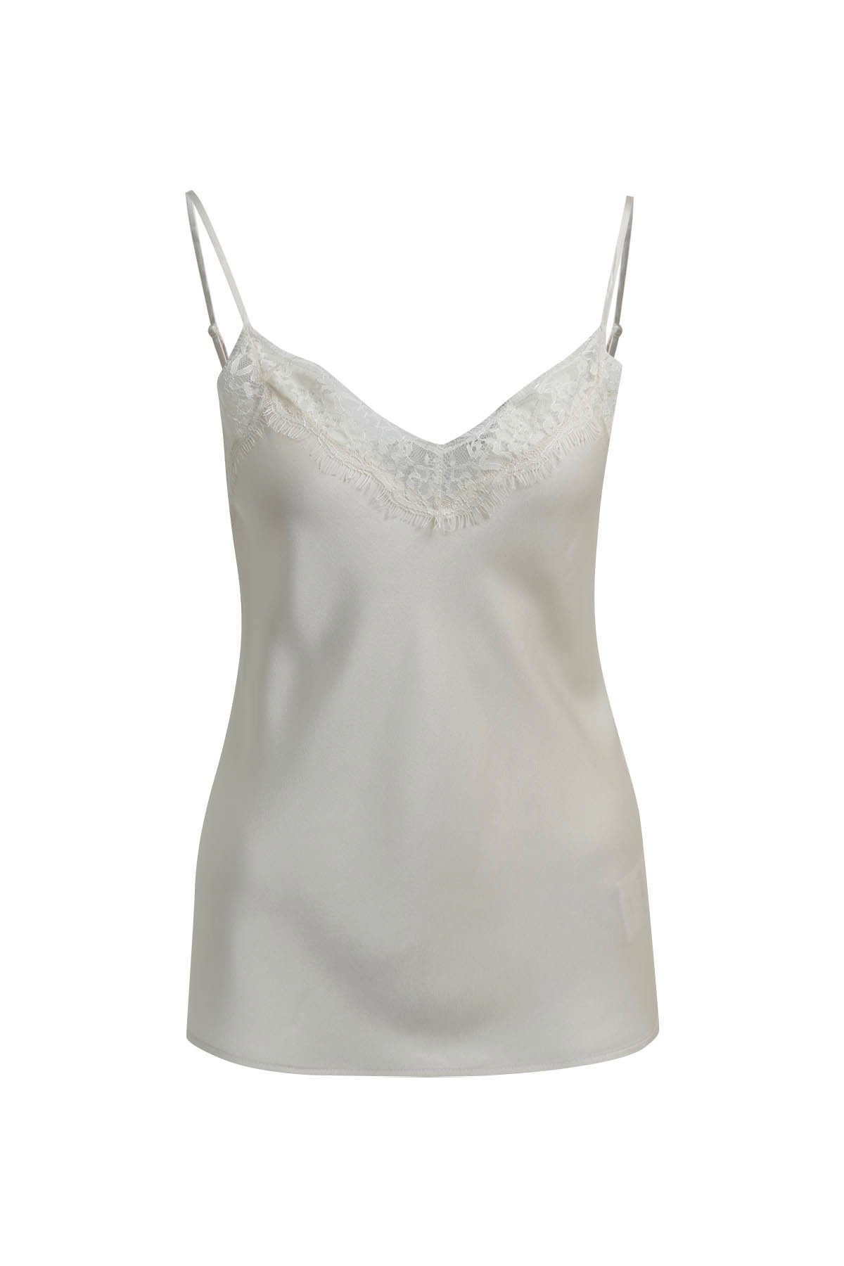 WOVEN TOP W/ ADJUSTABLE STRAPS LACE, CREAM #3