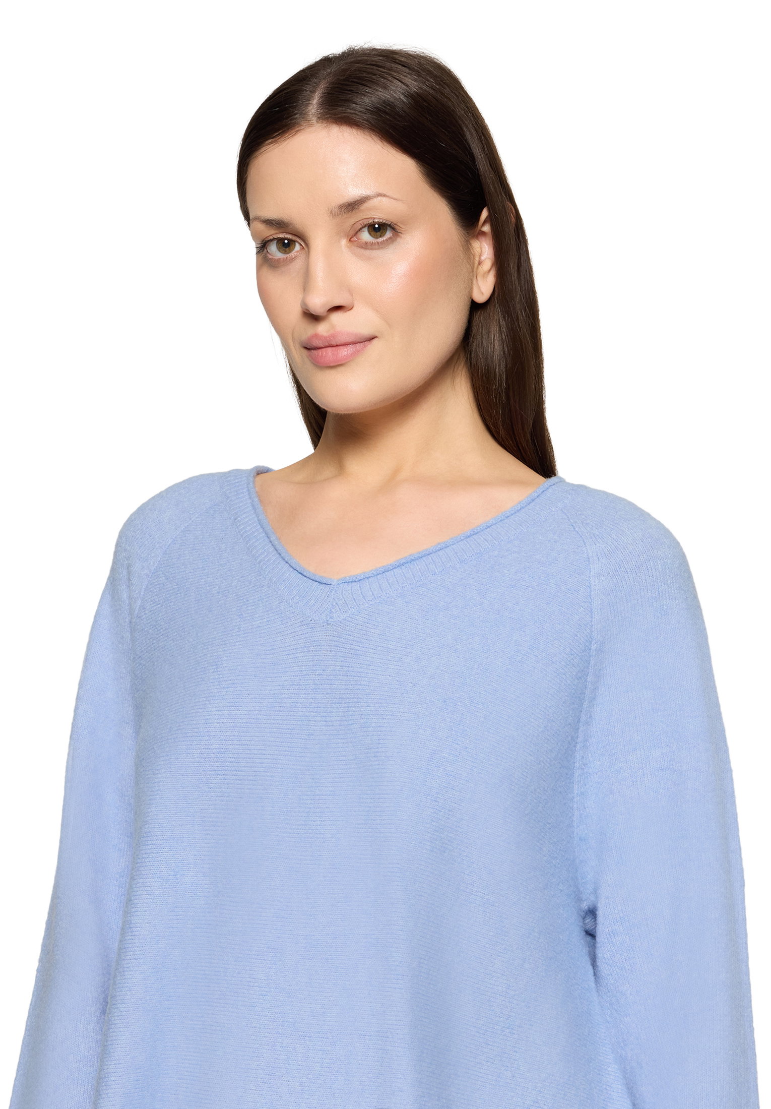Strickpullover Lang 1/1 Arm, Light Blue Melange #6