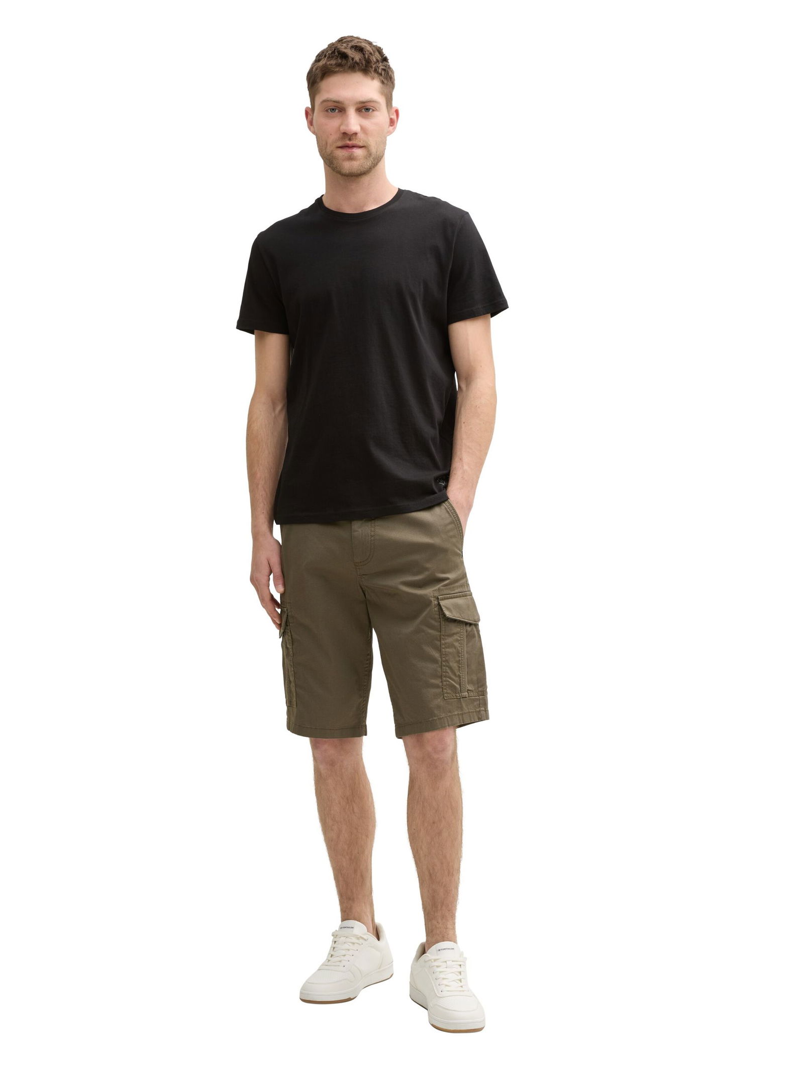 Tom Tailor |  Tom Tailor Shorts  | 31 | olive triangle print
