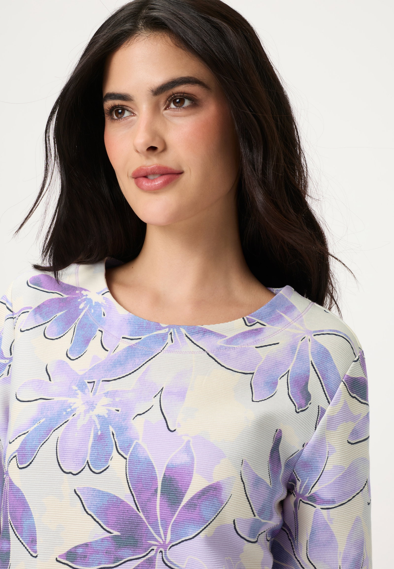Sweatshirt Long Sleeves, Purple Rose #4