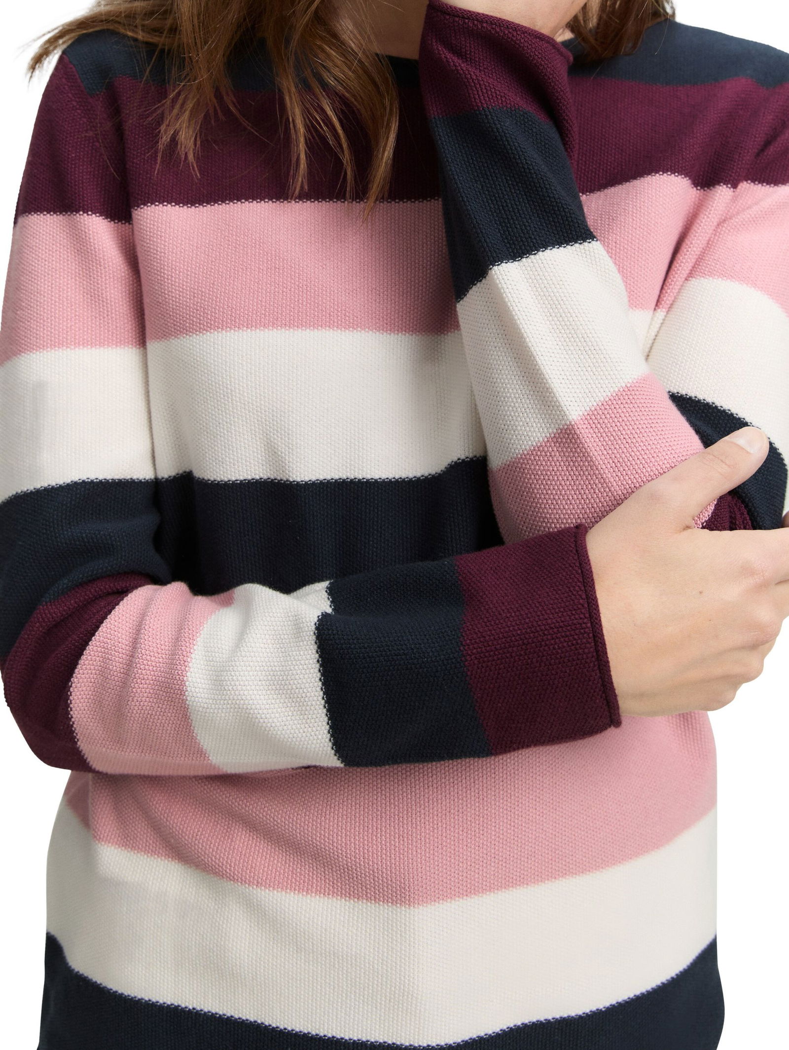 9b19cc9359578491124b7fa7c8e97e88 Tom Tailor | Tom Tailor Gestreifter Strickpullover | XXL | red block stripe