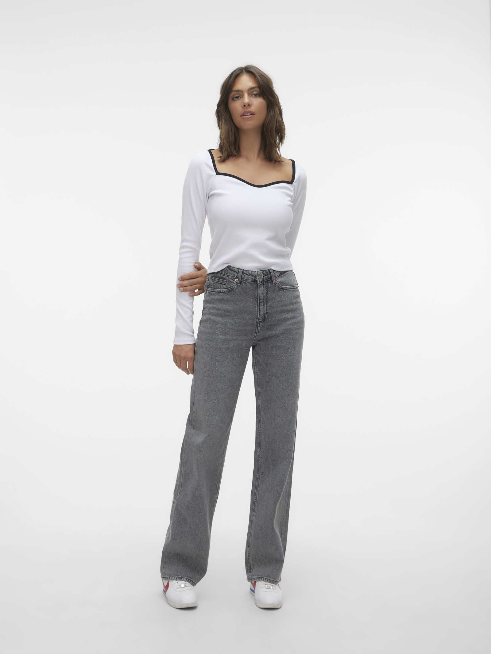 VMTESSA HR WIDE JEANS RA206 GA NOOS, Medium Grey Denim #3