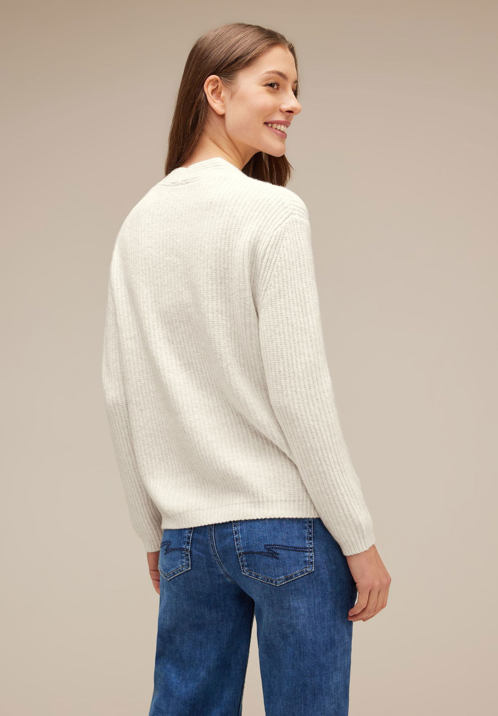 Street One |  Street One Pullover  | 40 | cream white melange