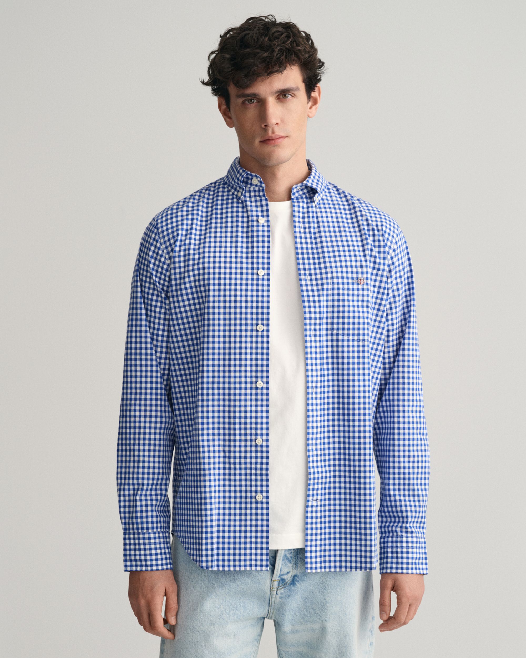 Gant |  Gant Hemd Regular Fit  | M | college blue