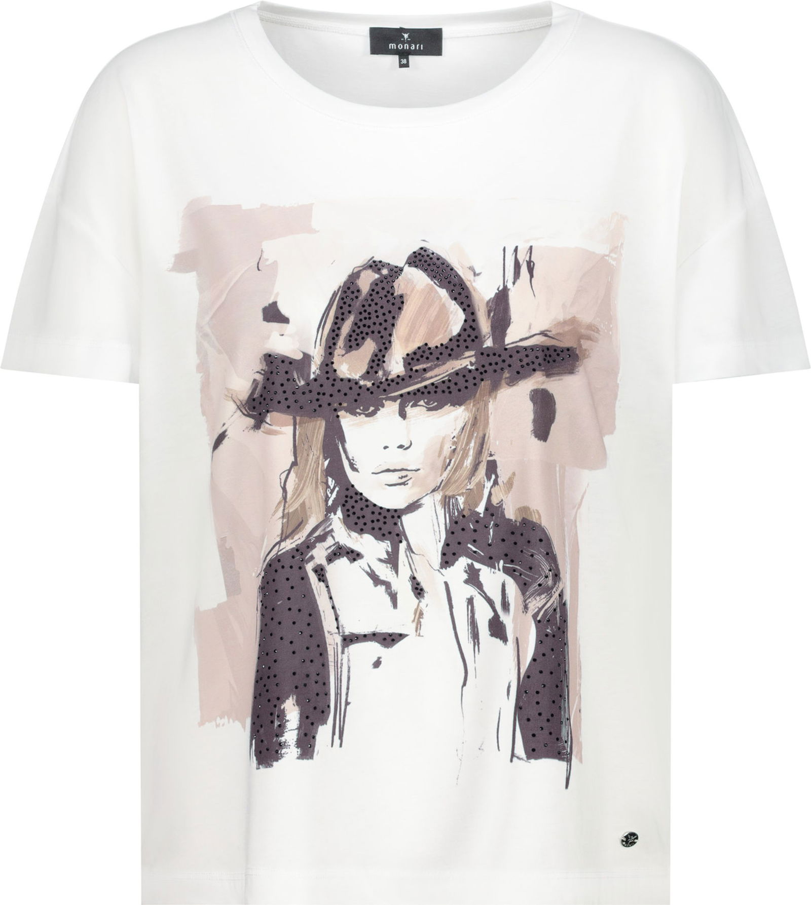 Monari | T-Shirt, cream | 36